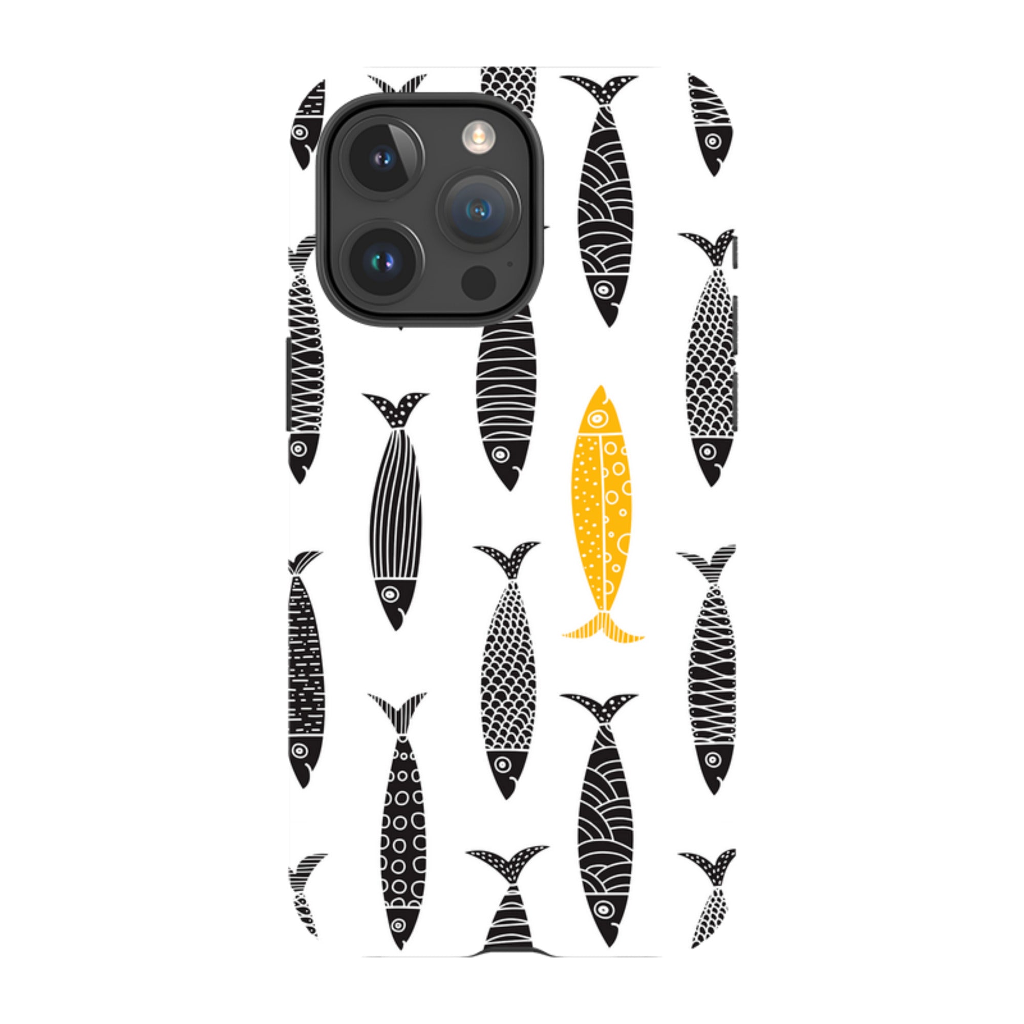 iPhone Case - Black and Gold Sardines