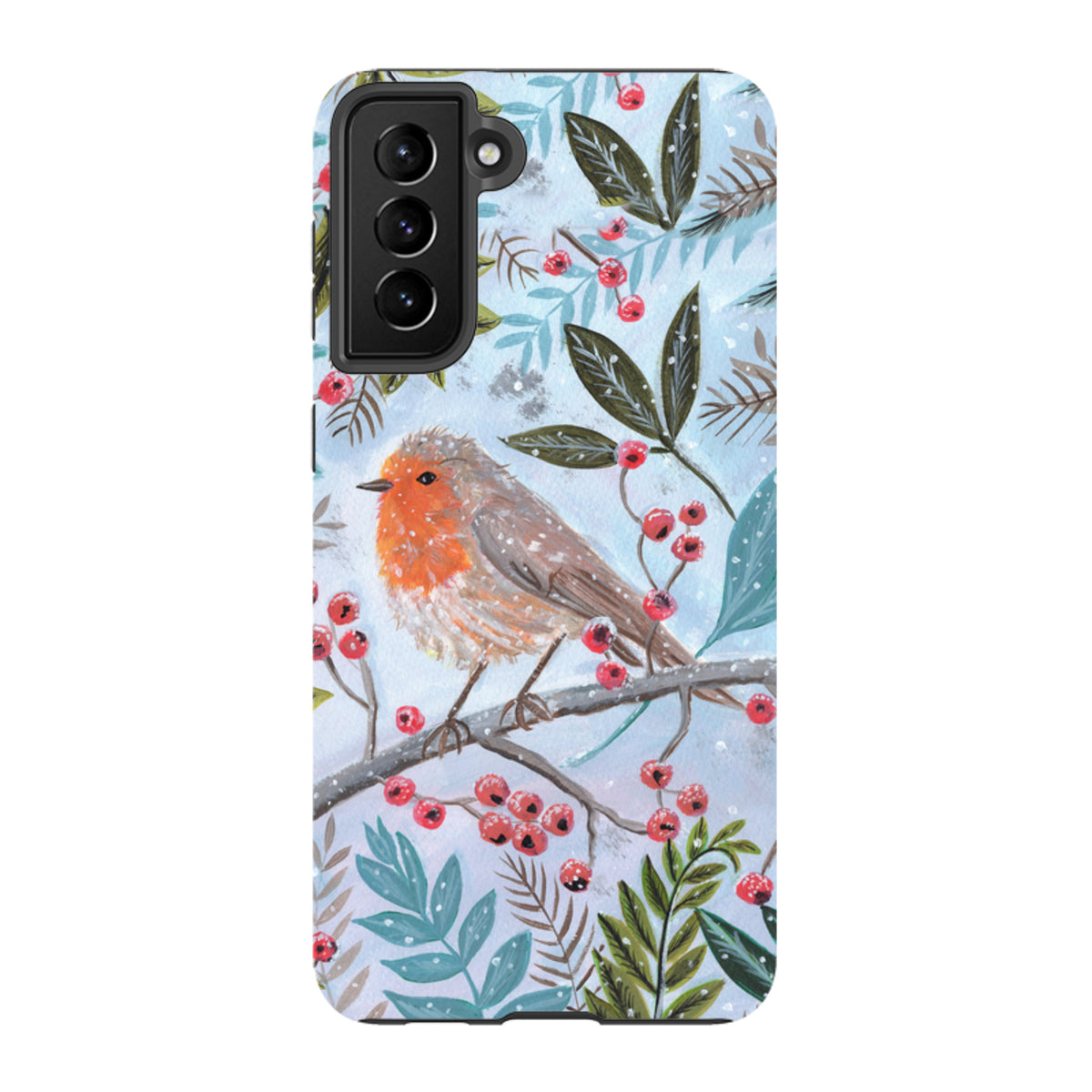 Samsung Tough Case - Robin With Berries By Mary Stubberfield