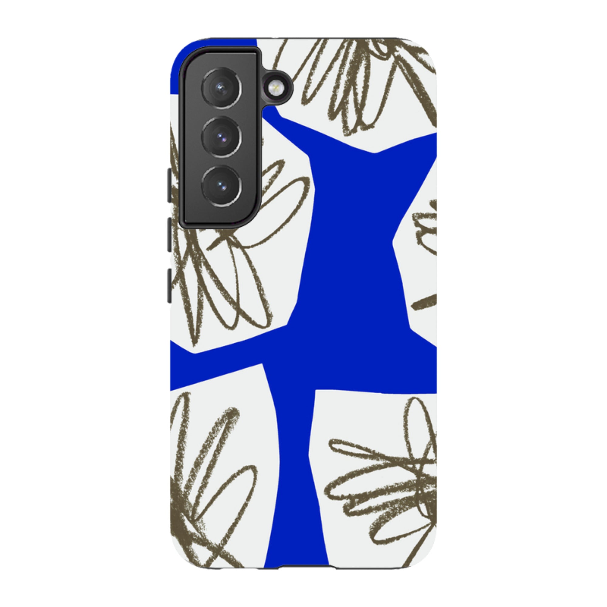 Samsung Tough Case - Blue Collage Flower By Kitty Joseph