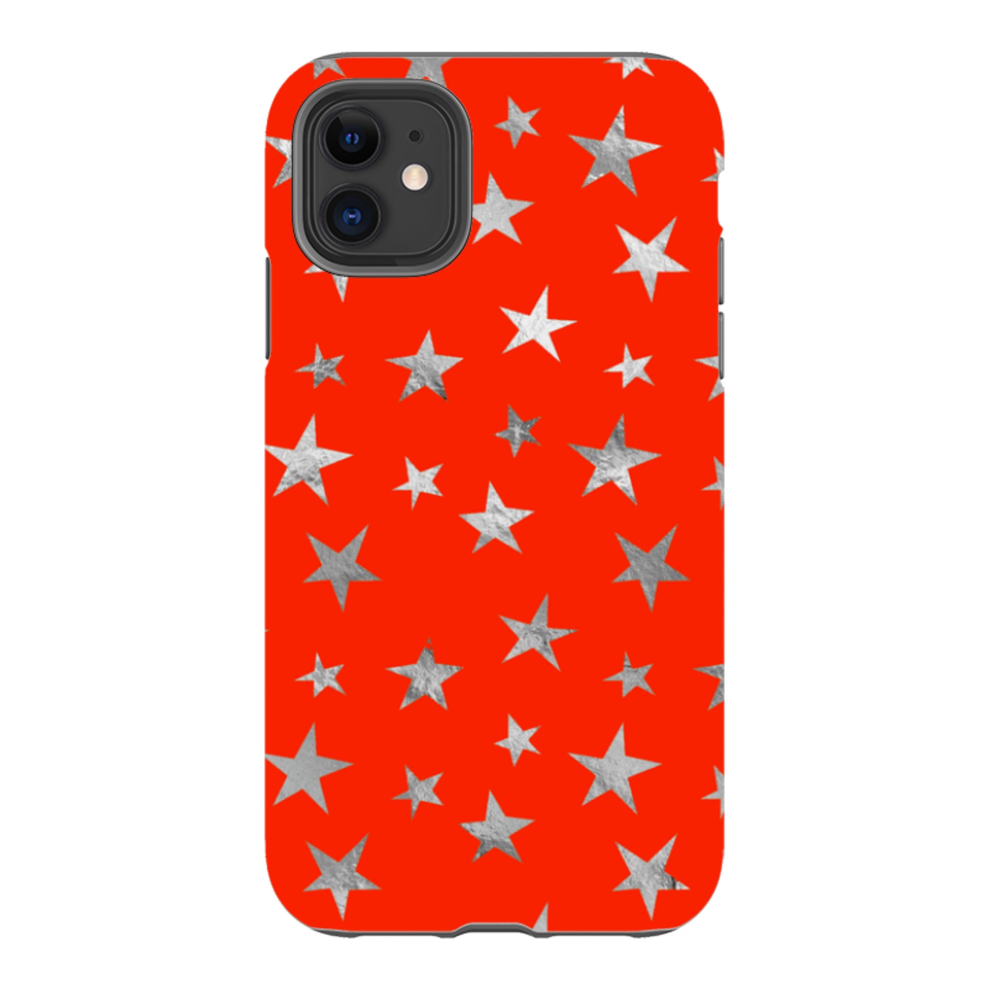 iPhone Tough Case - Red and Silver Stars