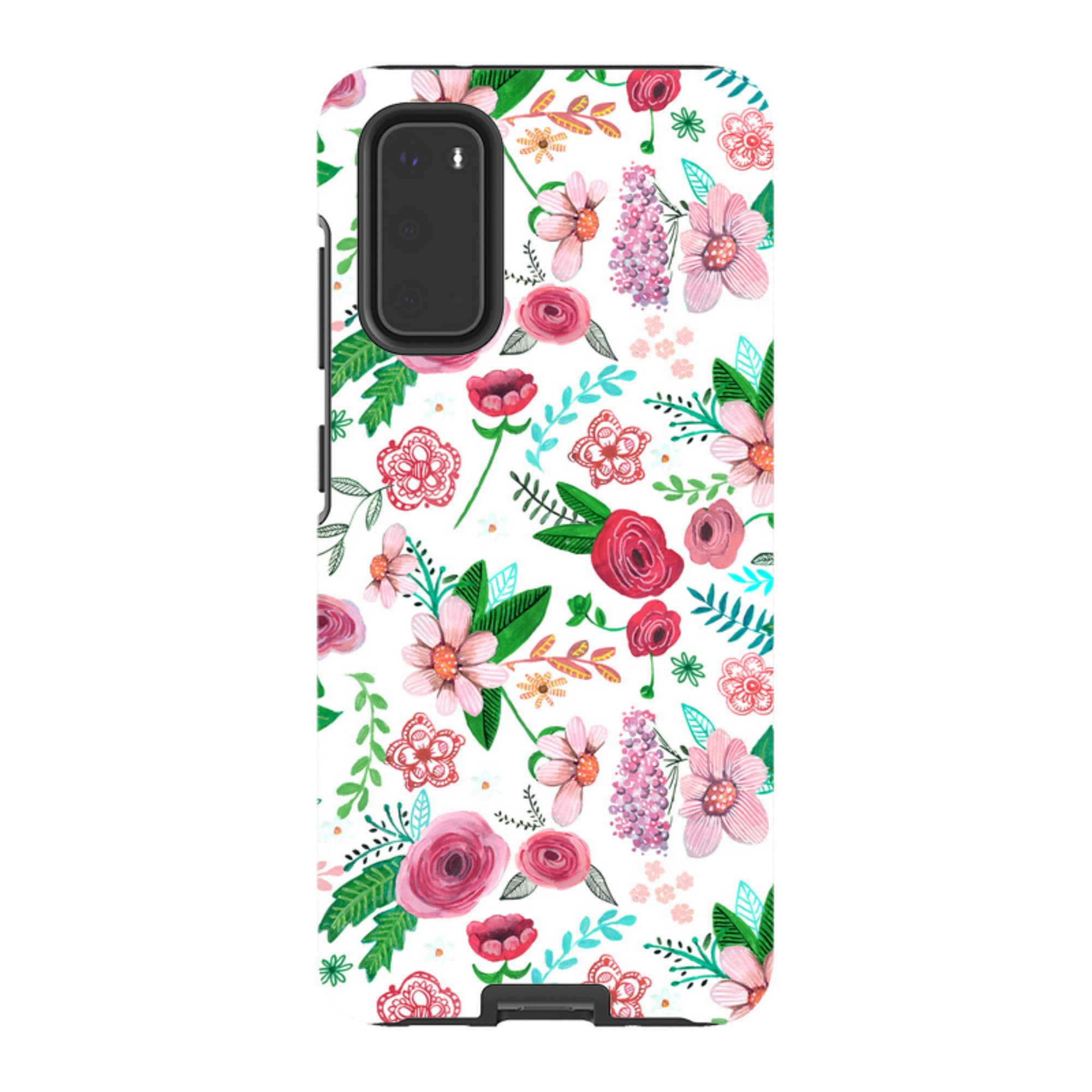 Samsung Tough Case - White Floral By Caroline Bonne Muller