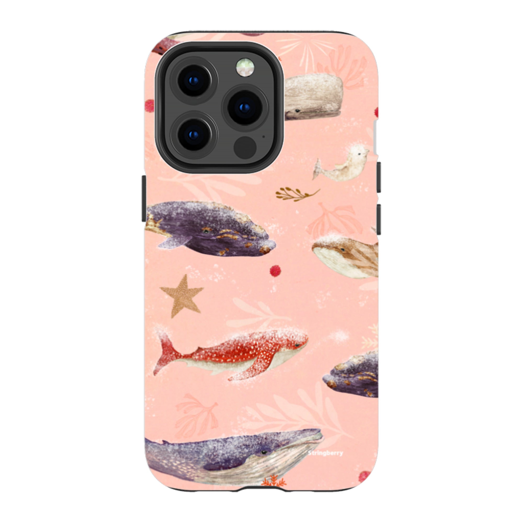 iPhone Tough Case - Sugar Plum Whales By Katherine Quinn