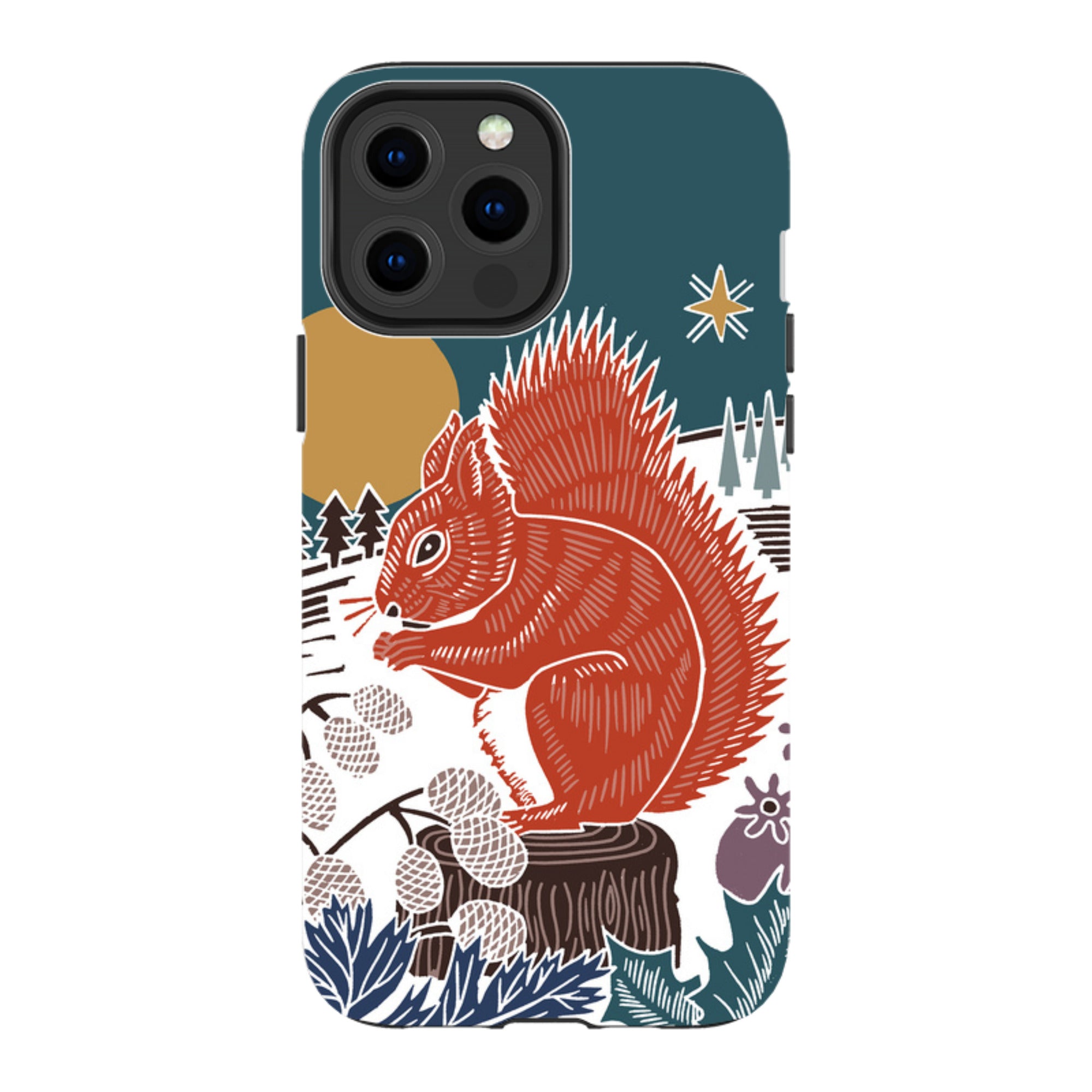 iPhone Tough Case - Winter Squirrel By Kate Heiss