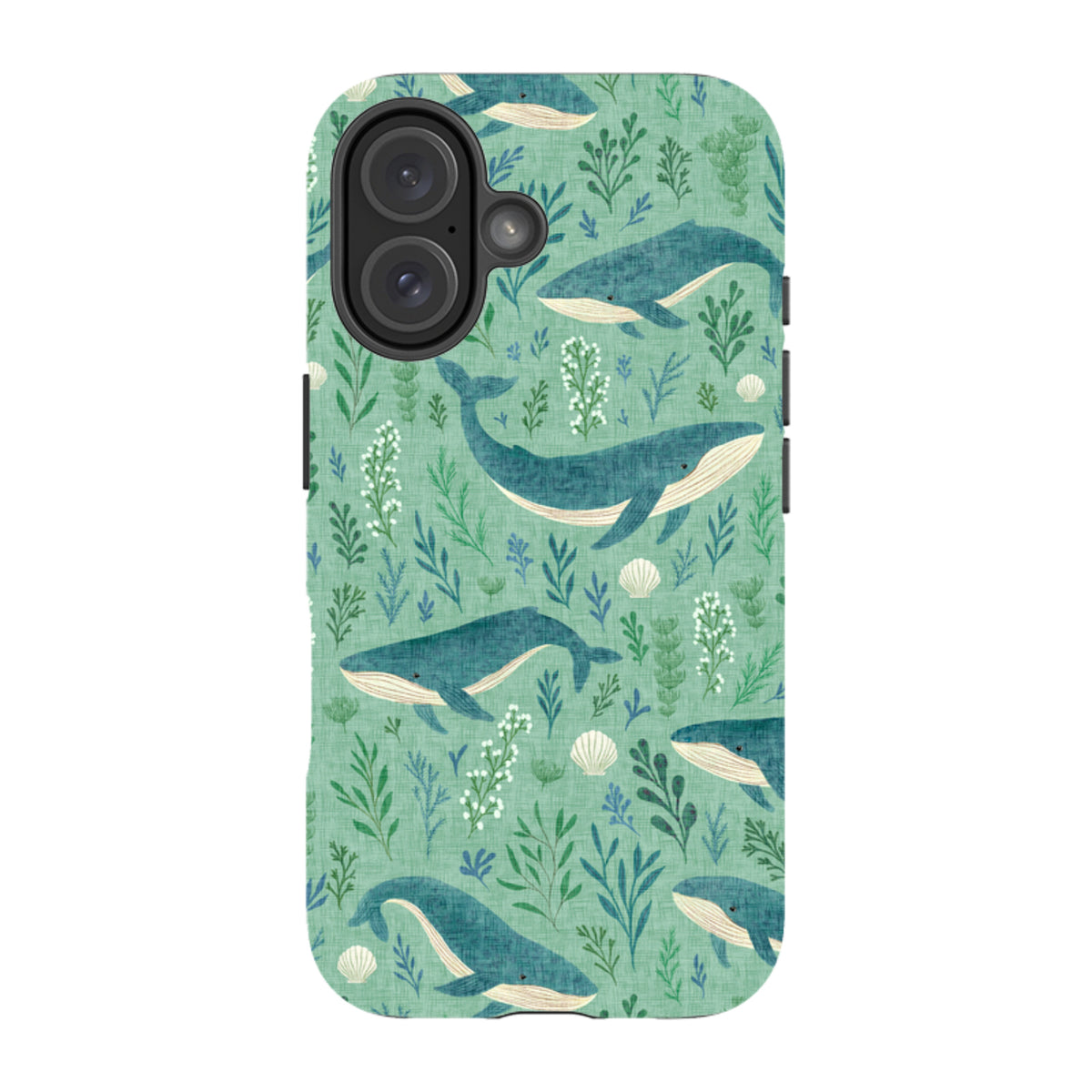 iPhone Tough Case - Whale garden blue By Katherine Quinn