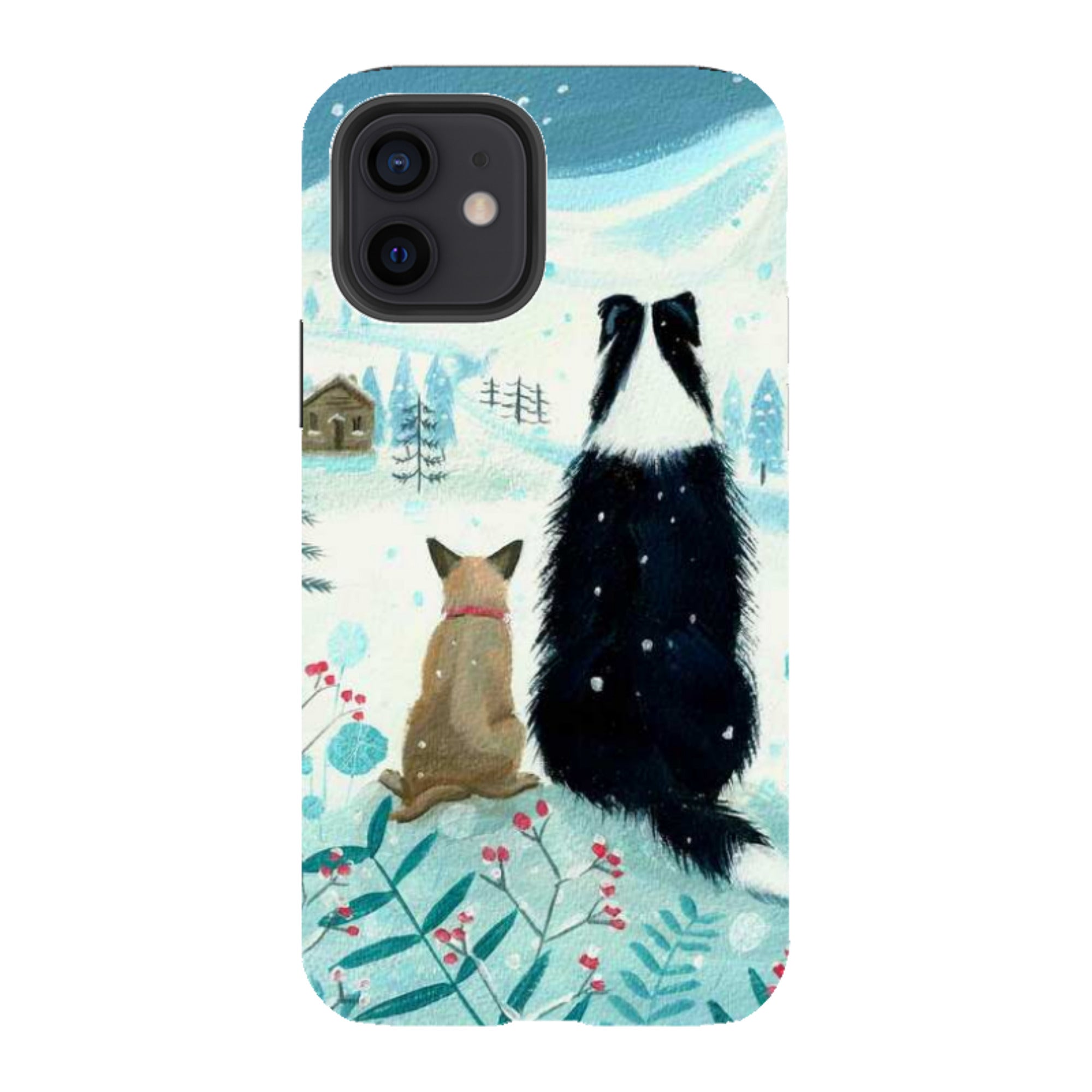 iPhone Tough Case - Dogs Xmas By Mary Stubberfield