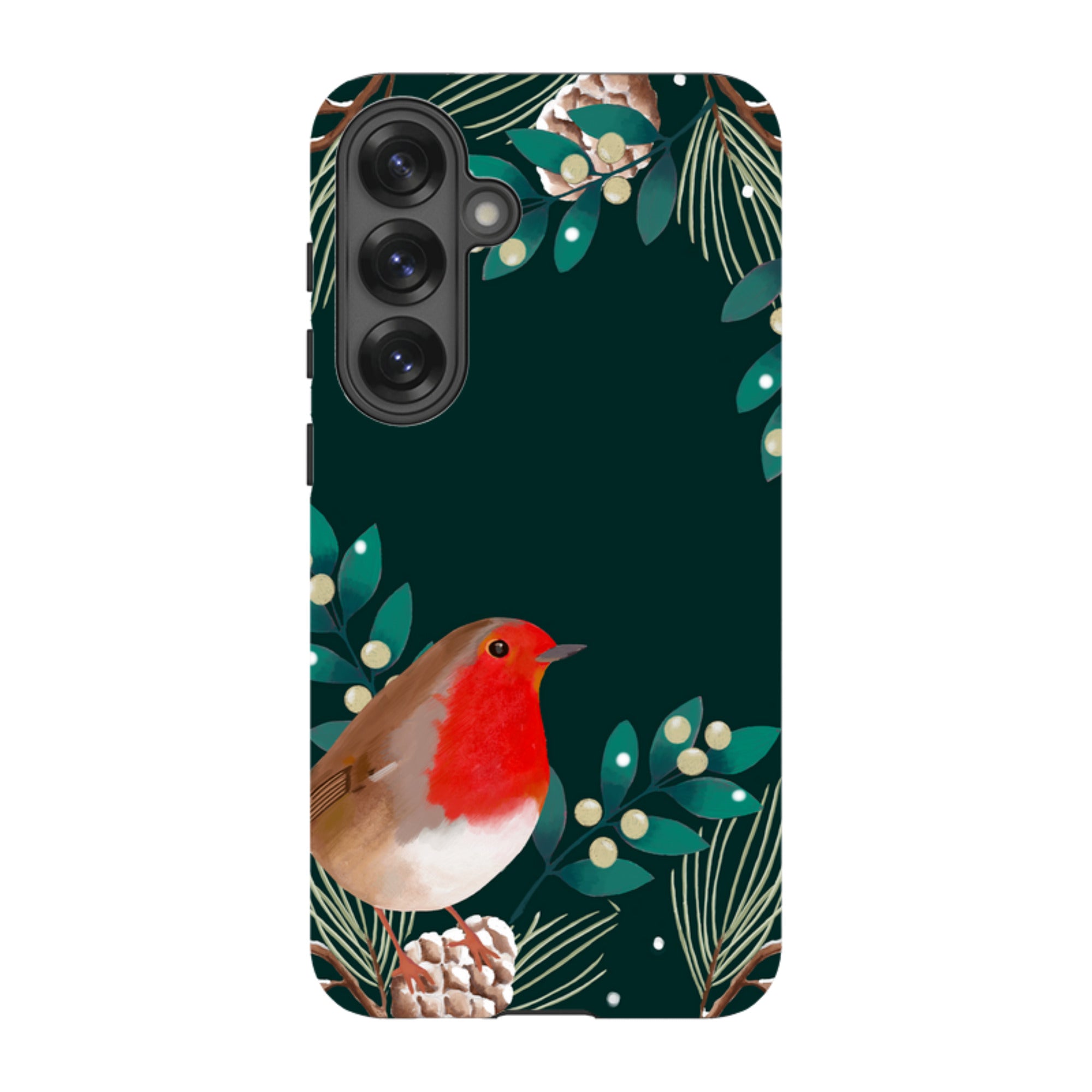 Samsung Tough Case - Robin Pine Cones By Bex Parkin