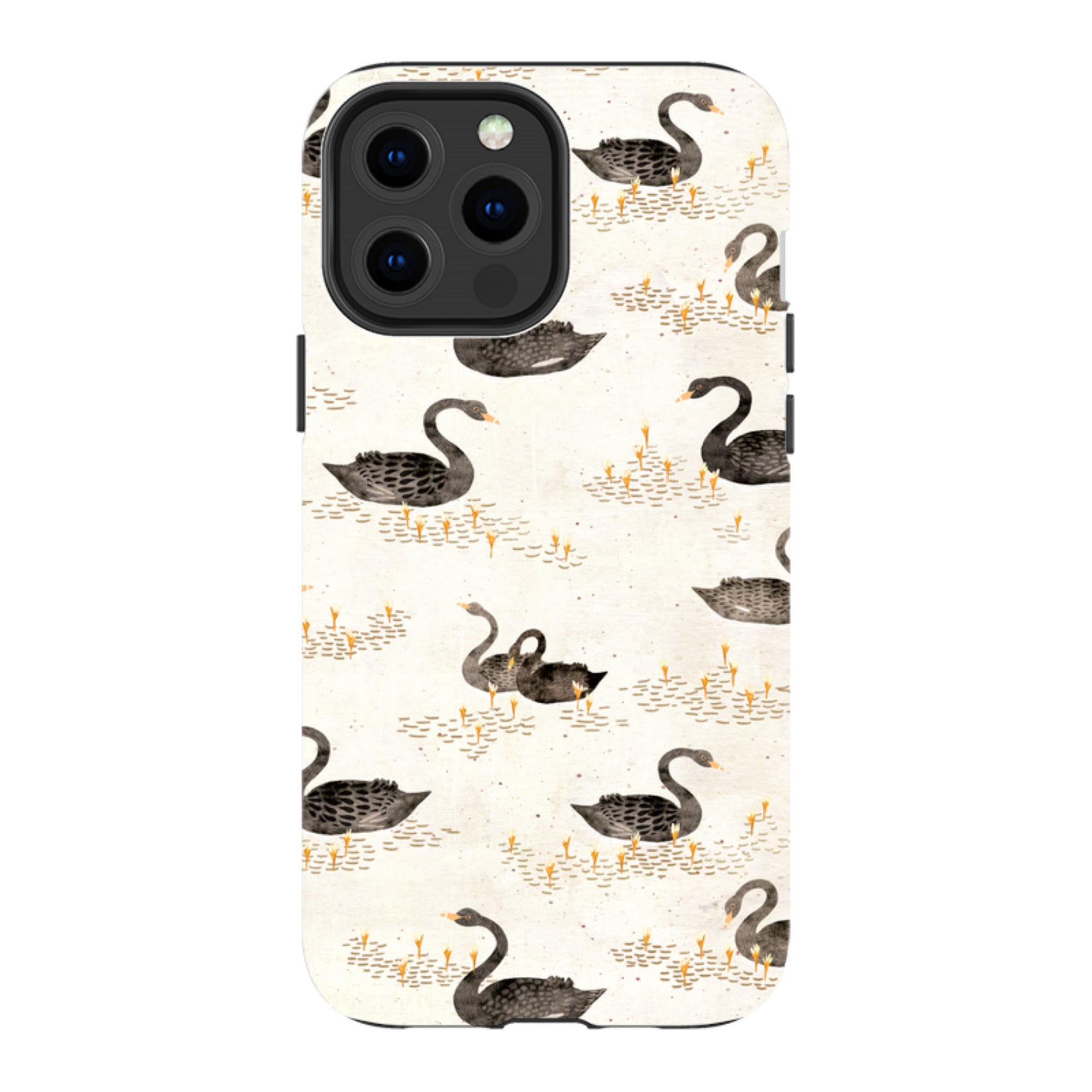 iPhone Tough Case - Swans Cream By Katherine Quinn