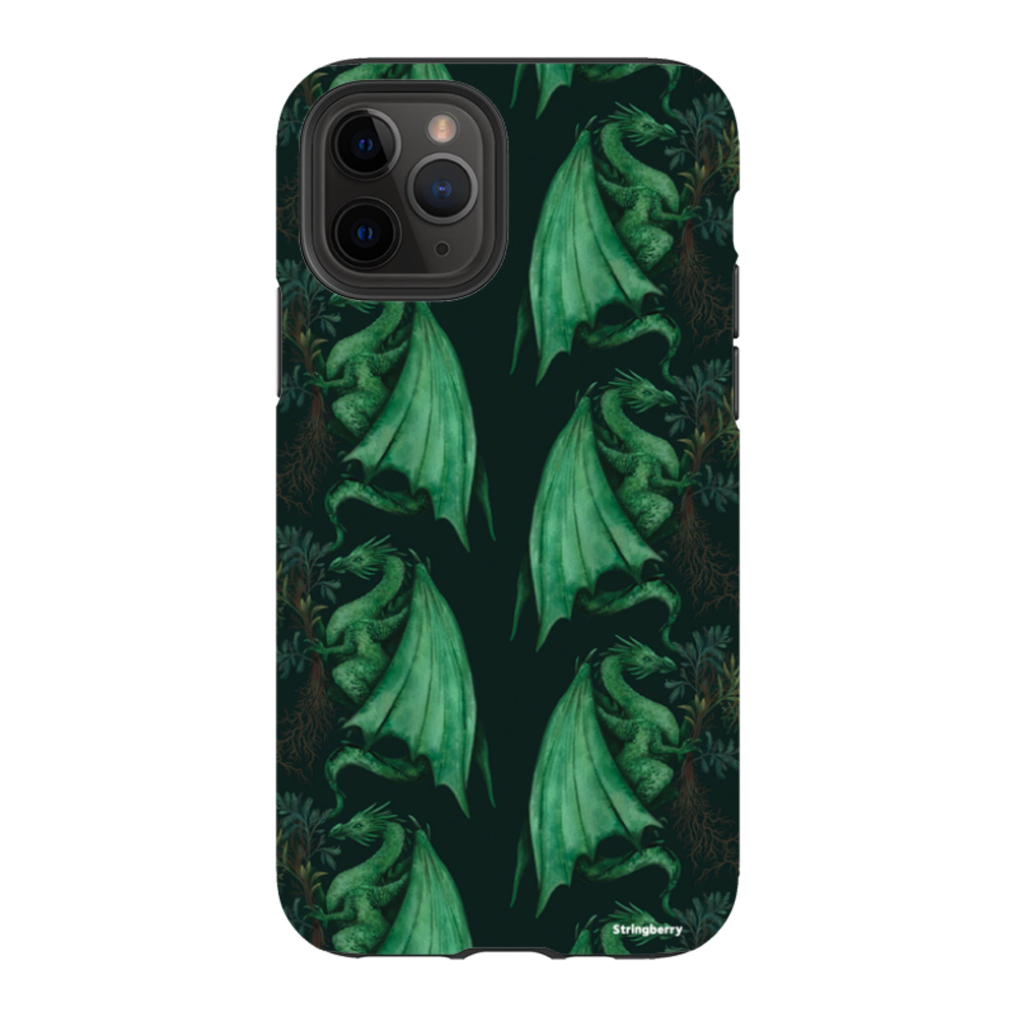 iPhone Tough Case - Arbor Dragon Pattern By Anna Stead