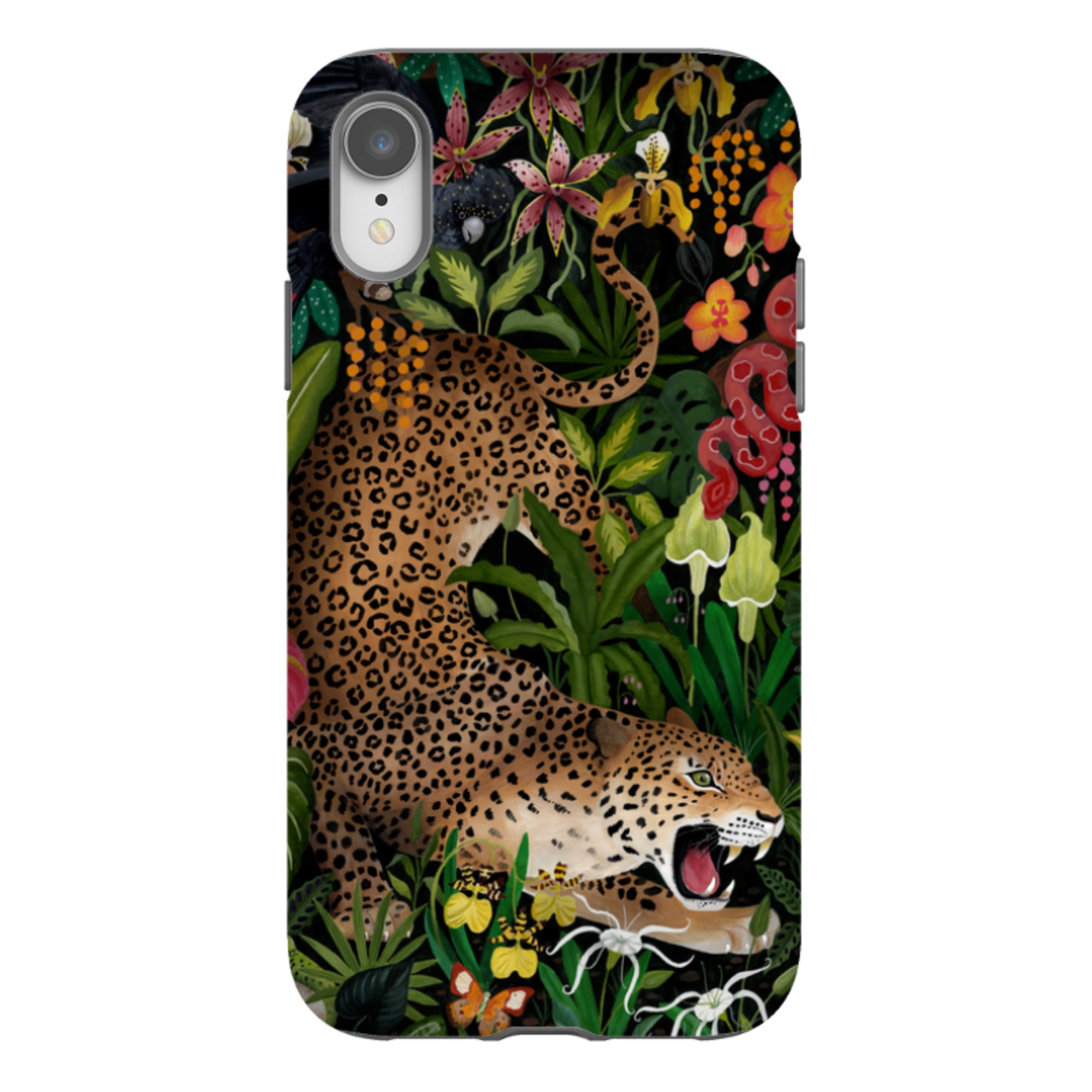 iPhone Tough Case - Roaring Leopard By Bex Parkin
