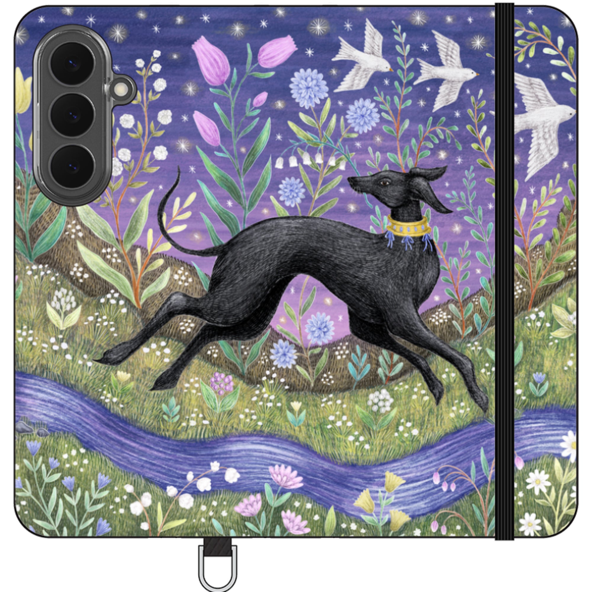 Meadow Hound Wallet Case By Catherine Rowe