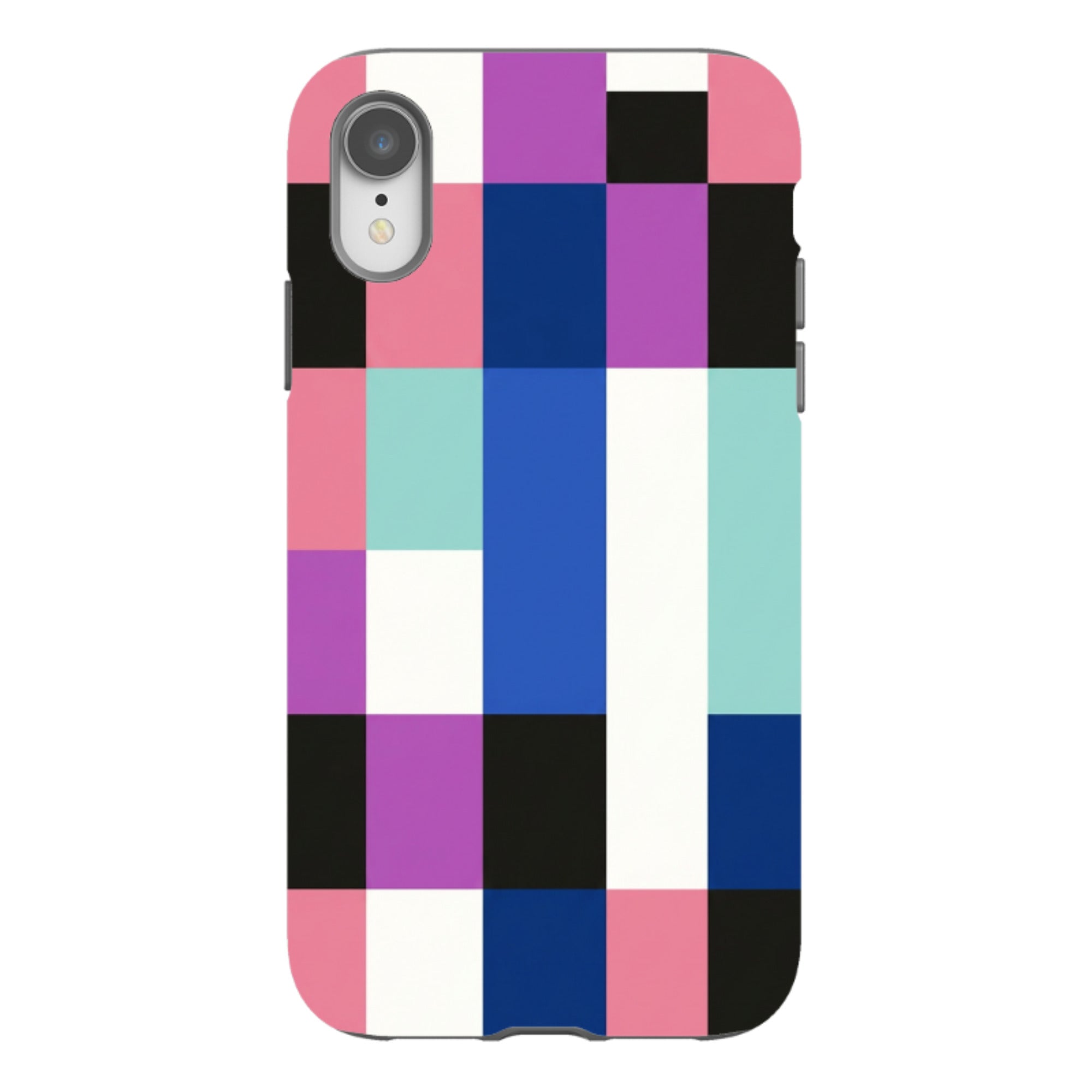iPhone Tough Case - Pastel Cyberpunk Checkerboard