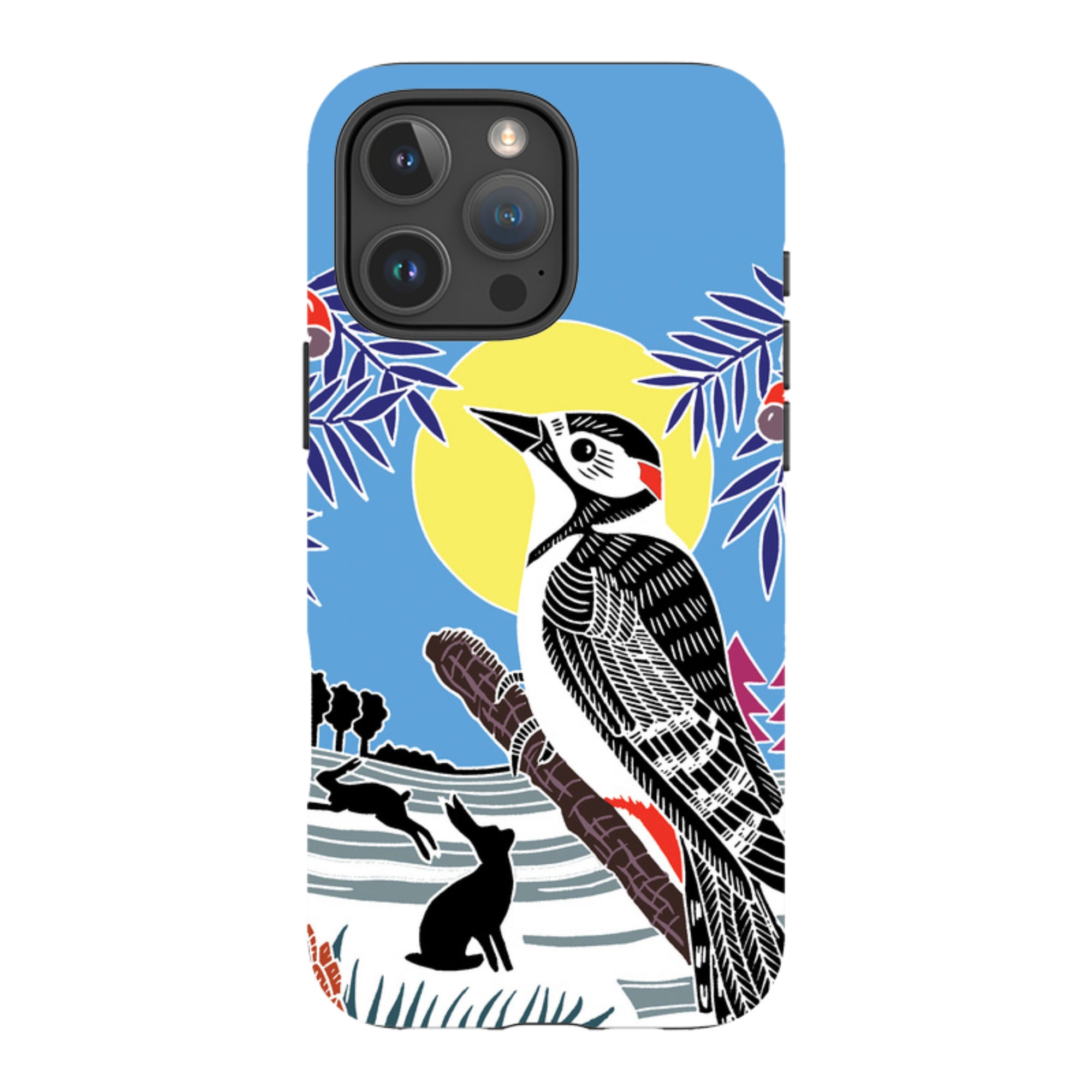 iPhone Tough Case - Woodpecker Yellow By Kate Heiss
