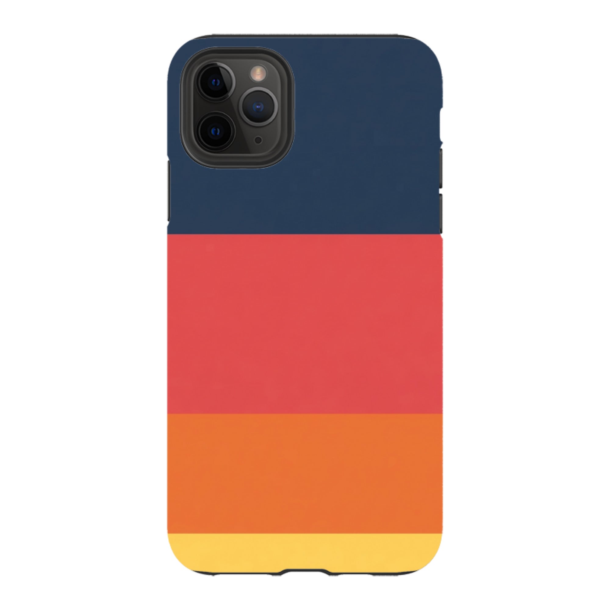 iPhone Tough Case - Navy Blue & Orange Gingham