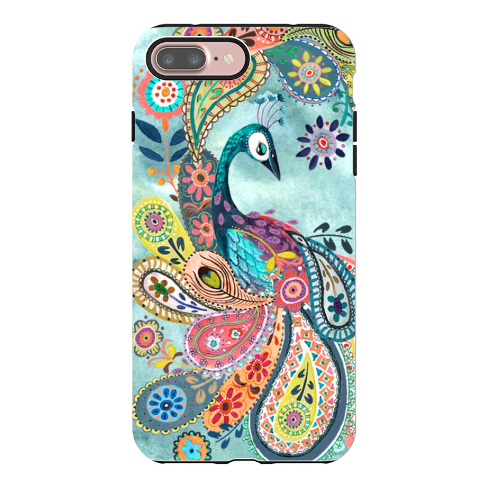 iPhone Tough Case - Peacock Dreams By Caroline Bonne Muller