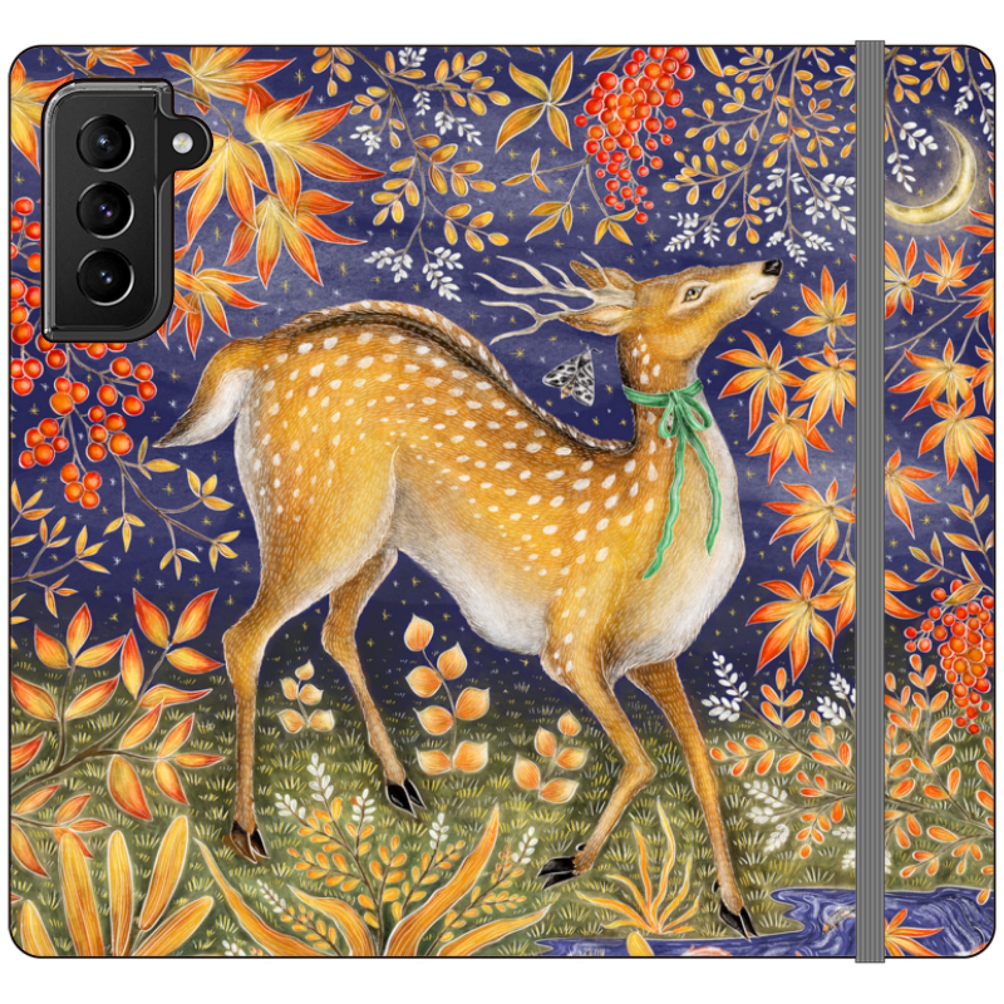 Autumn Deer Wallet Case By Catherine Rowe