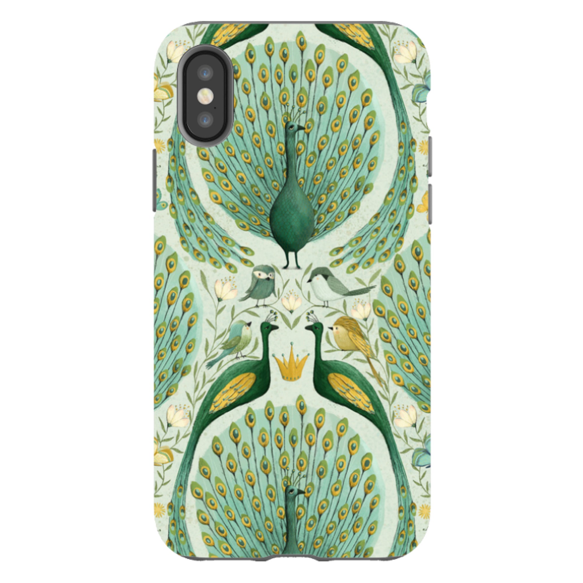 iPhone Tough Case - Peacock Pattern By Maja Lindberg