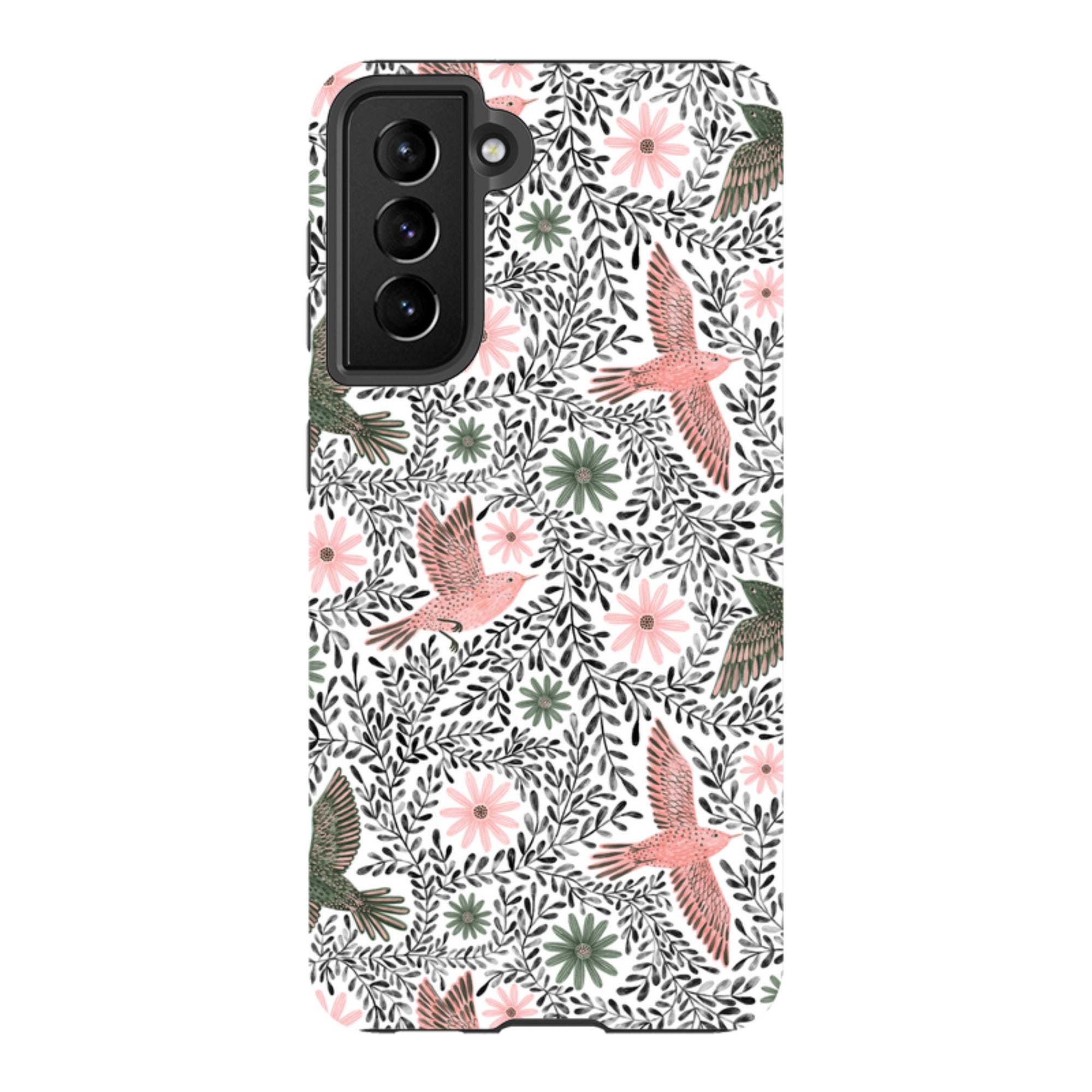 Samsung Tough Case - Bird Pattern Black By Lee Foster Wilson