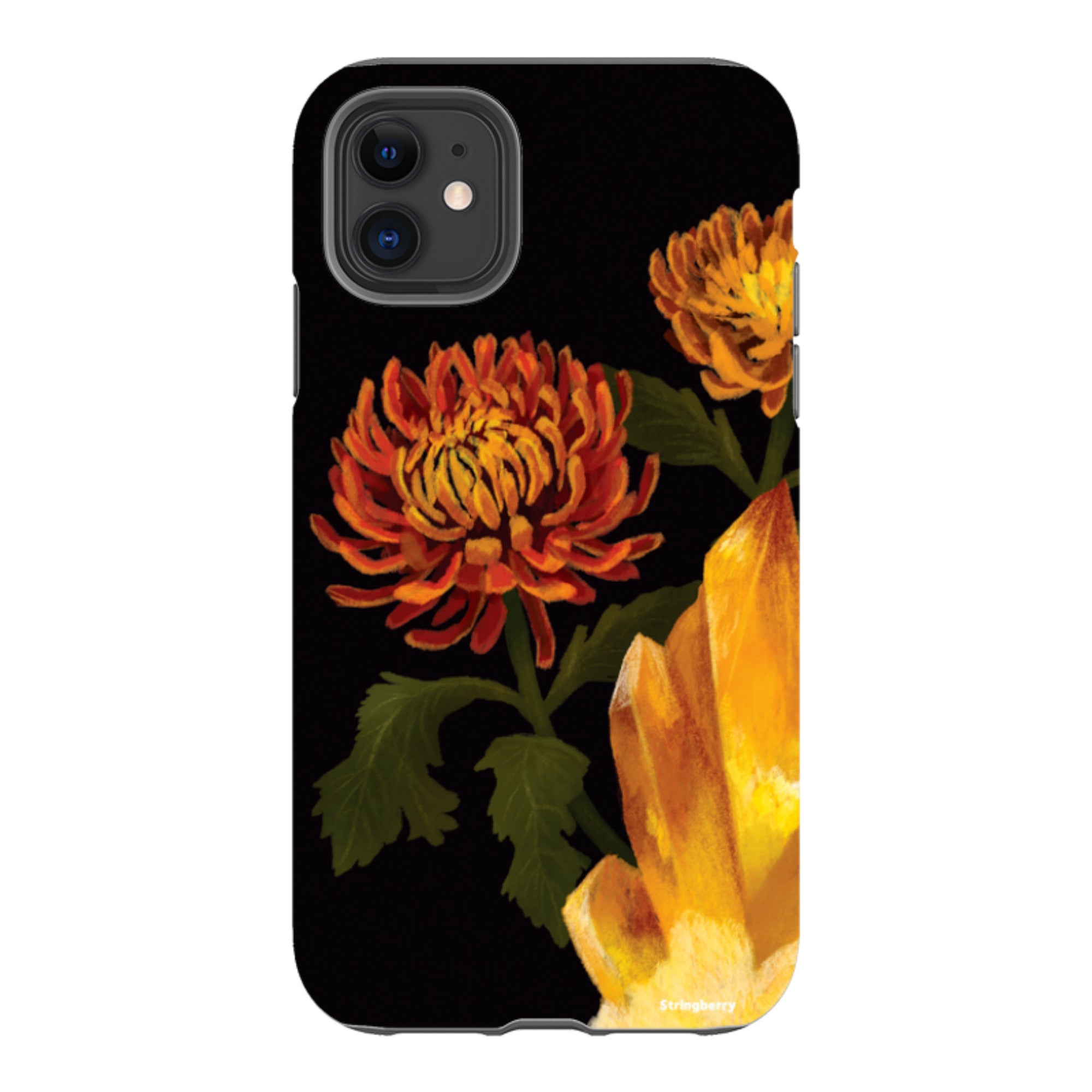 iPhone Tough Case - Chrysanthemum Citrine By Anna Stead