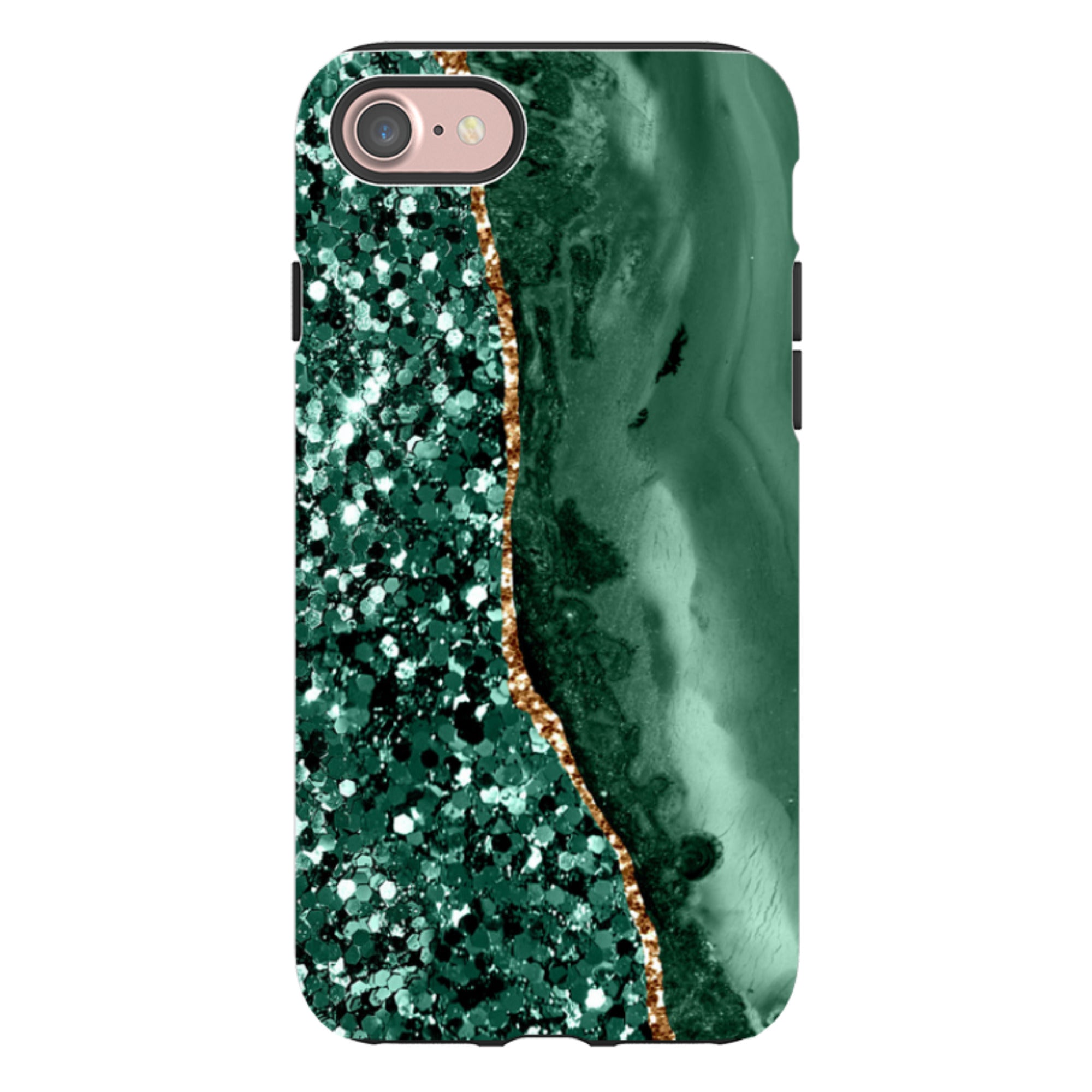 iPhone Tough Case - Green Shade (case does not glitter)