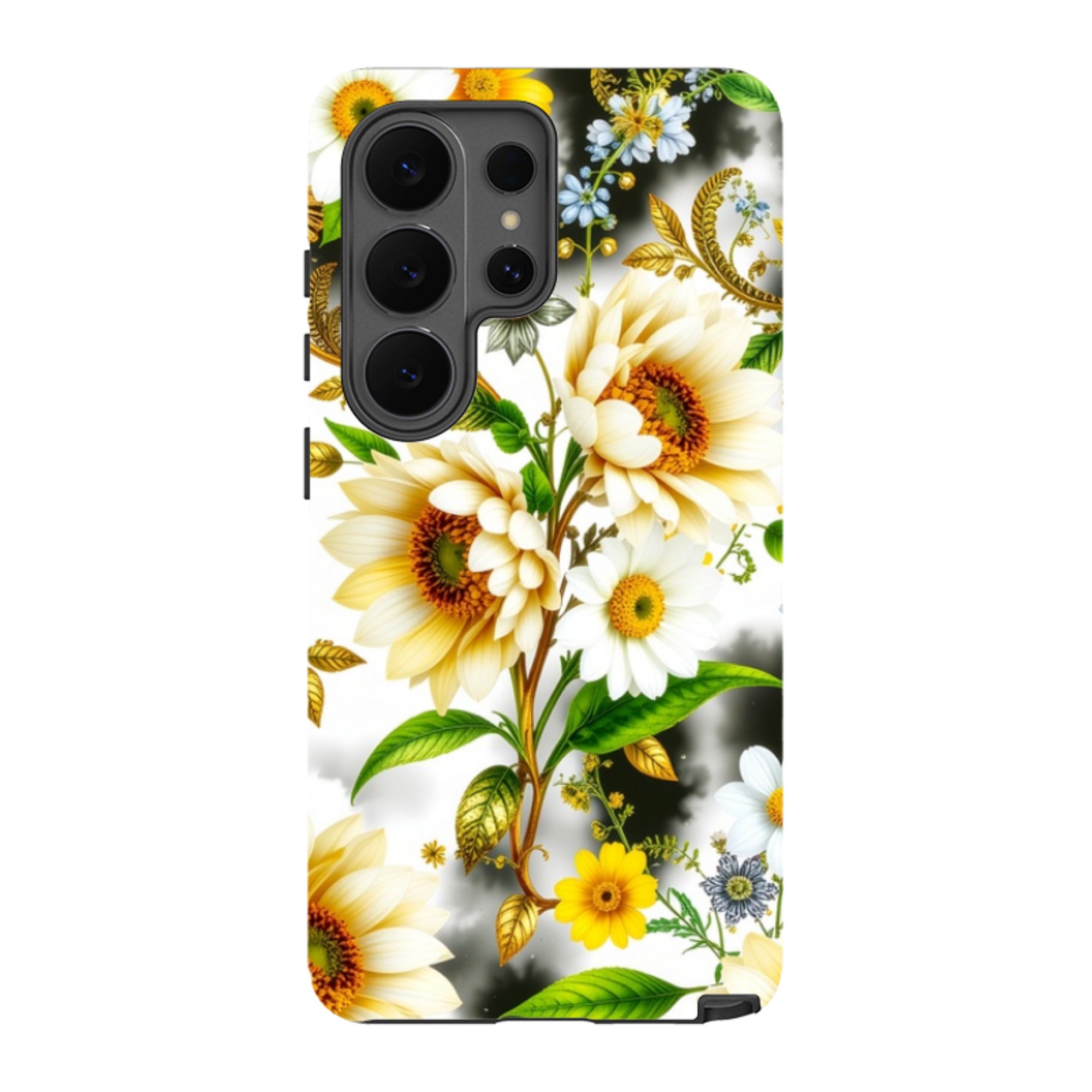 Samsung Tough  Case - Gold Flowers