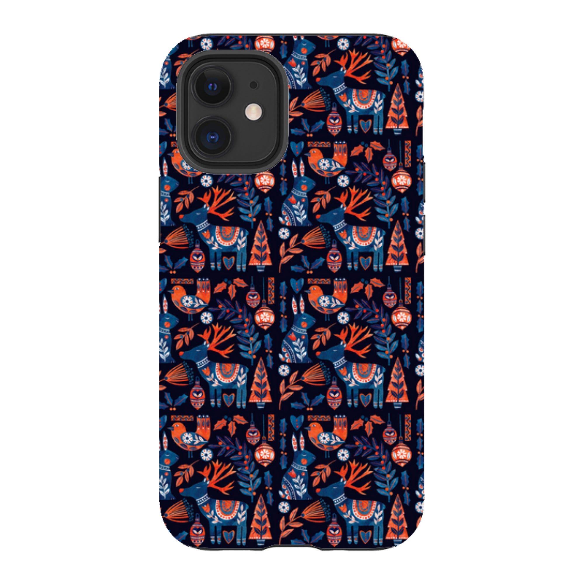 iPhone Tough Case - Scandi Animals Dark By Tracey English