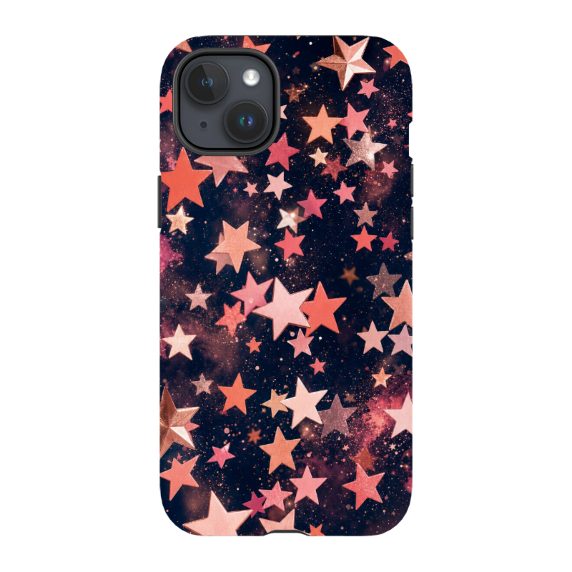 iPhone Tough Case - Rose Gold Galaxy Star