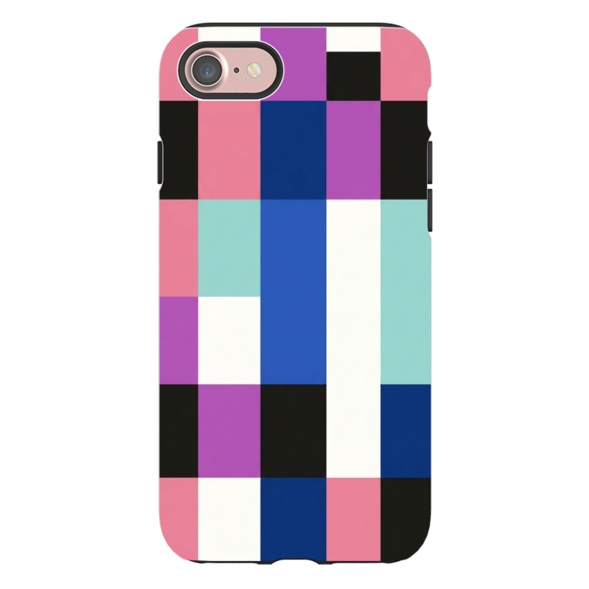 iPhone Tough Case - Pastel Cyberpunk Checkerboard