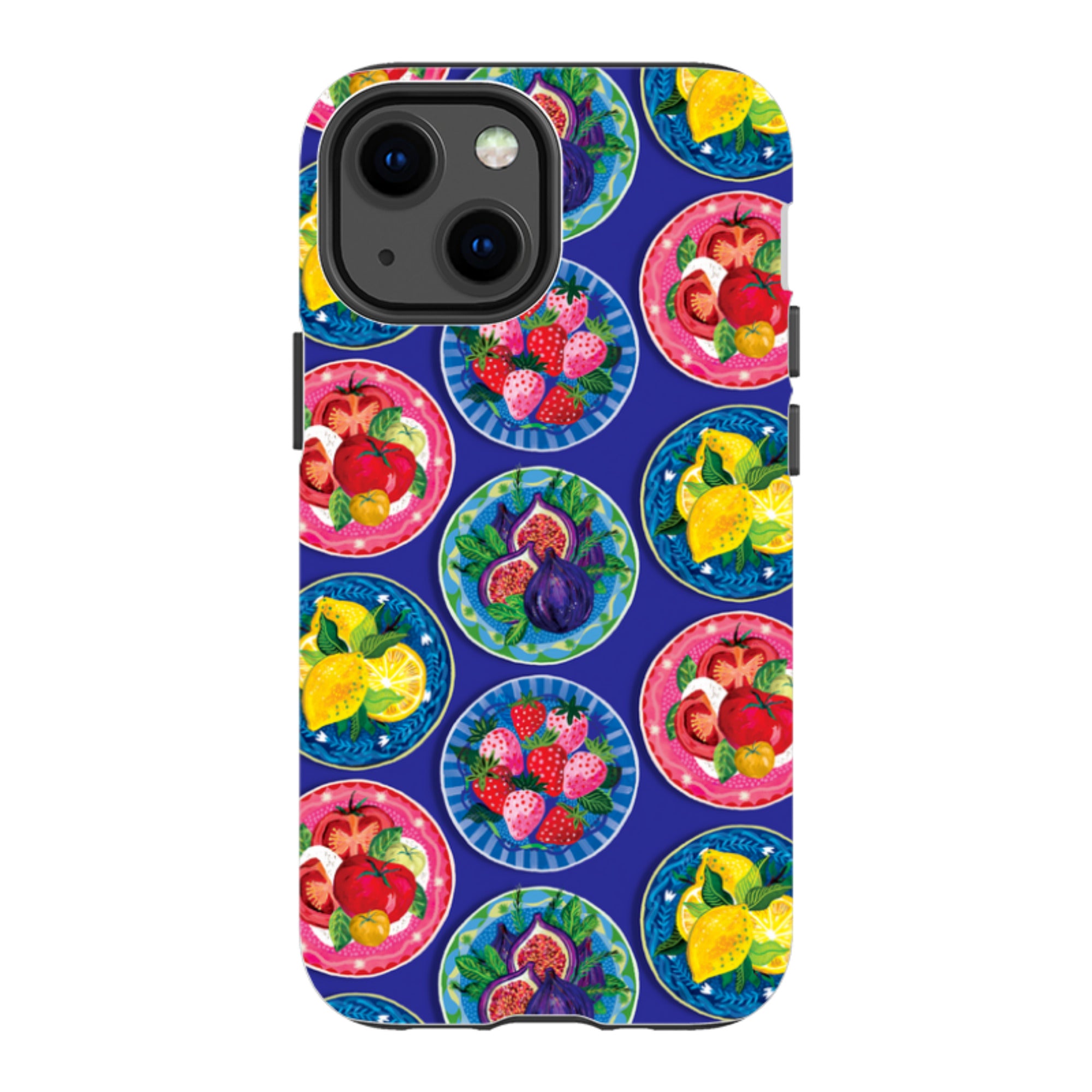 iPhone Tough Case - Summer Plates Blue By Emma Frances Grant
