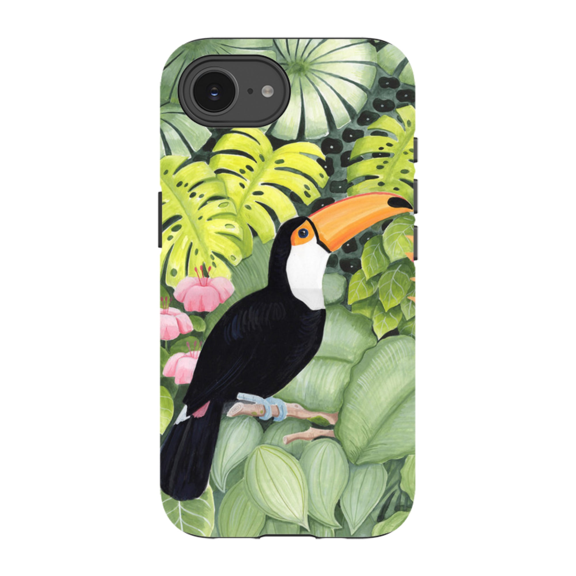 iPhone Tough Case - Toucan In Leaves By Bex Parkin