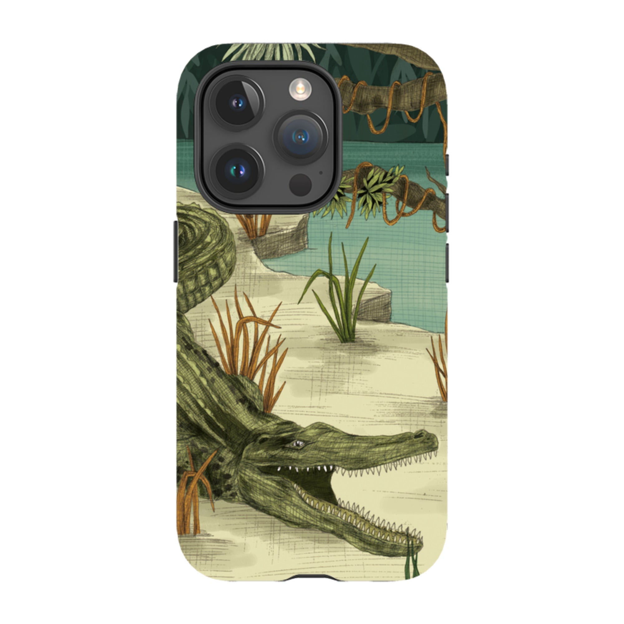 iPhone MagSafe Tough Case -  Crocodile By Jade Mosinski