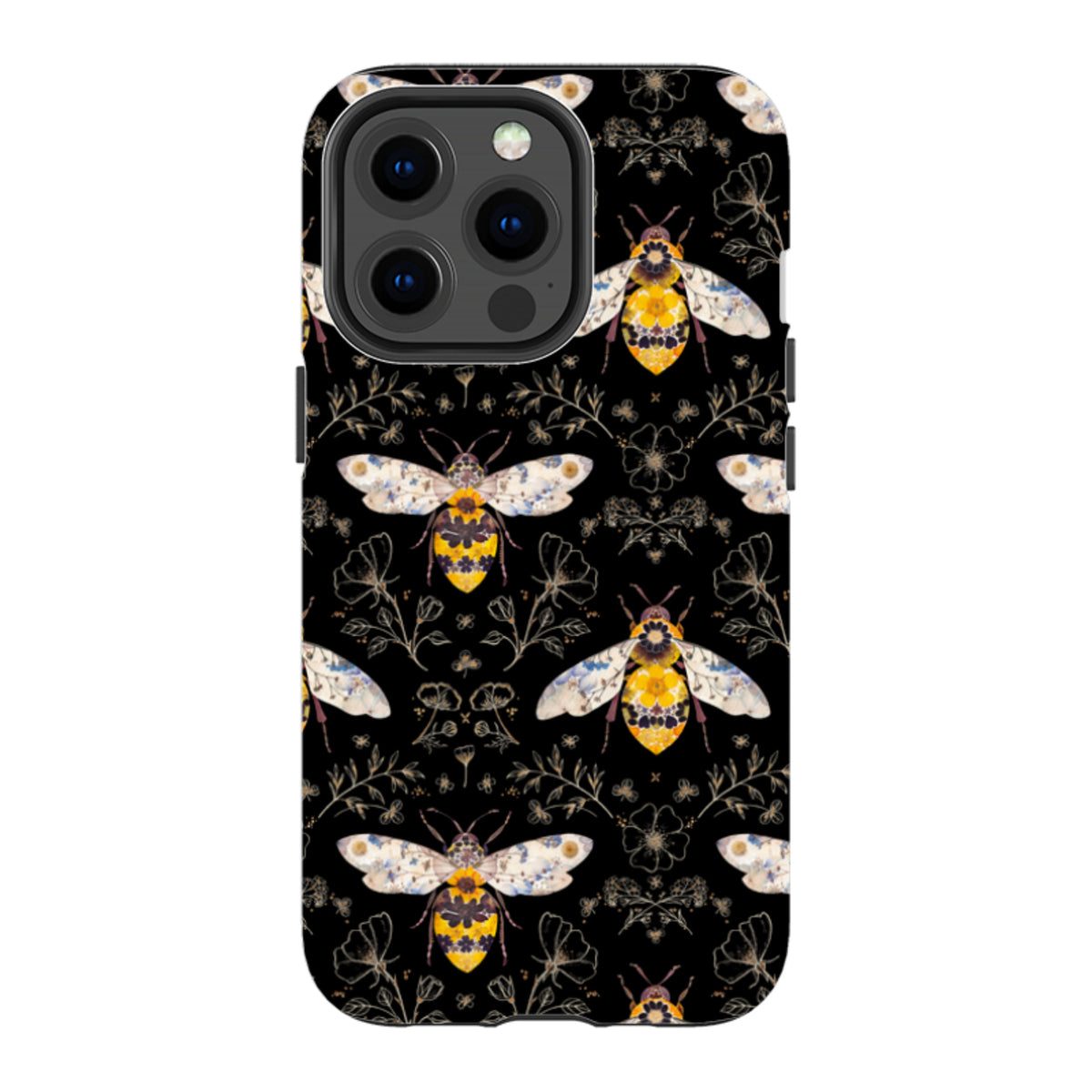 iPhone Tough Case - Midnight Bumble Bee Multi By Helen Ahpornsiri