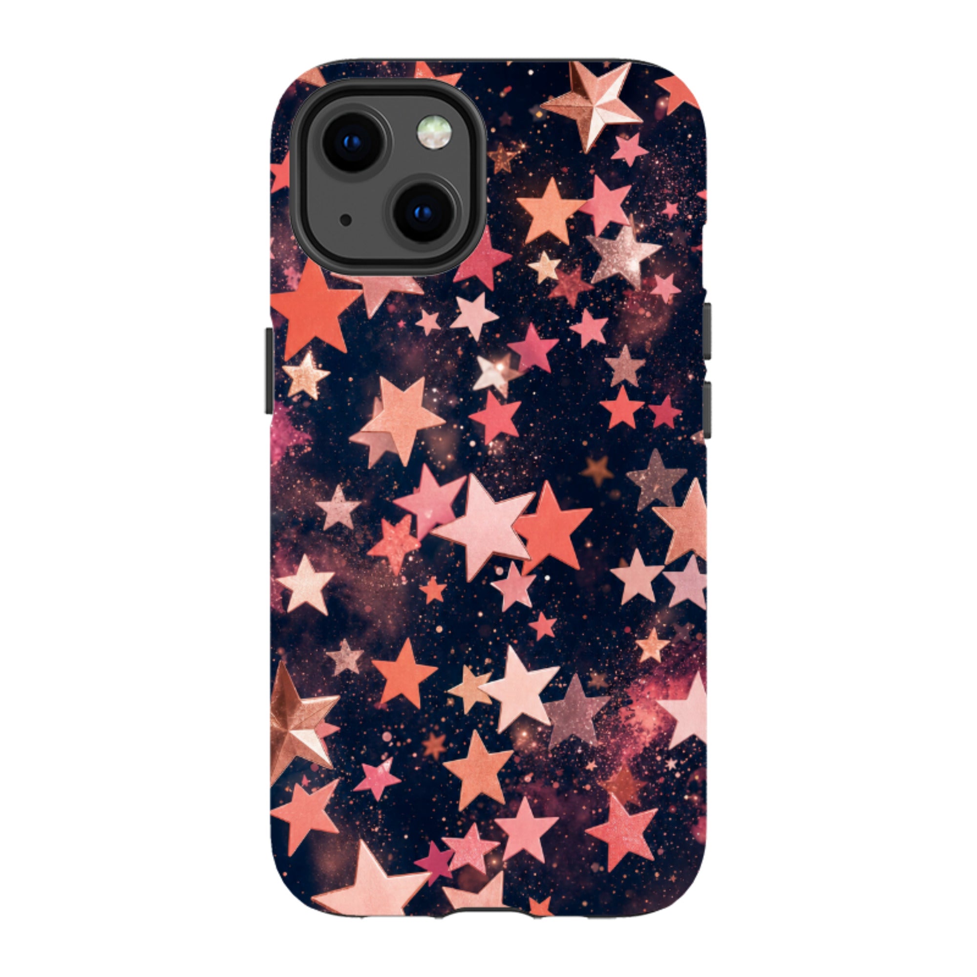 iPhone MagSafe Tough Case - Rose Gold Galaxy Star