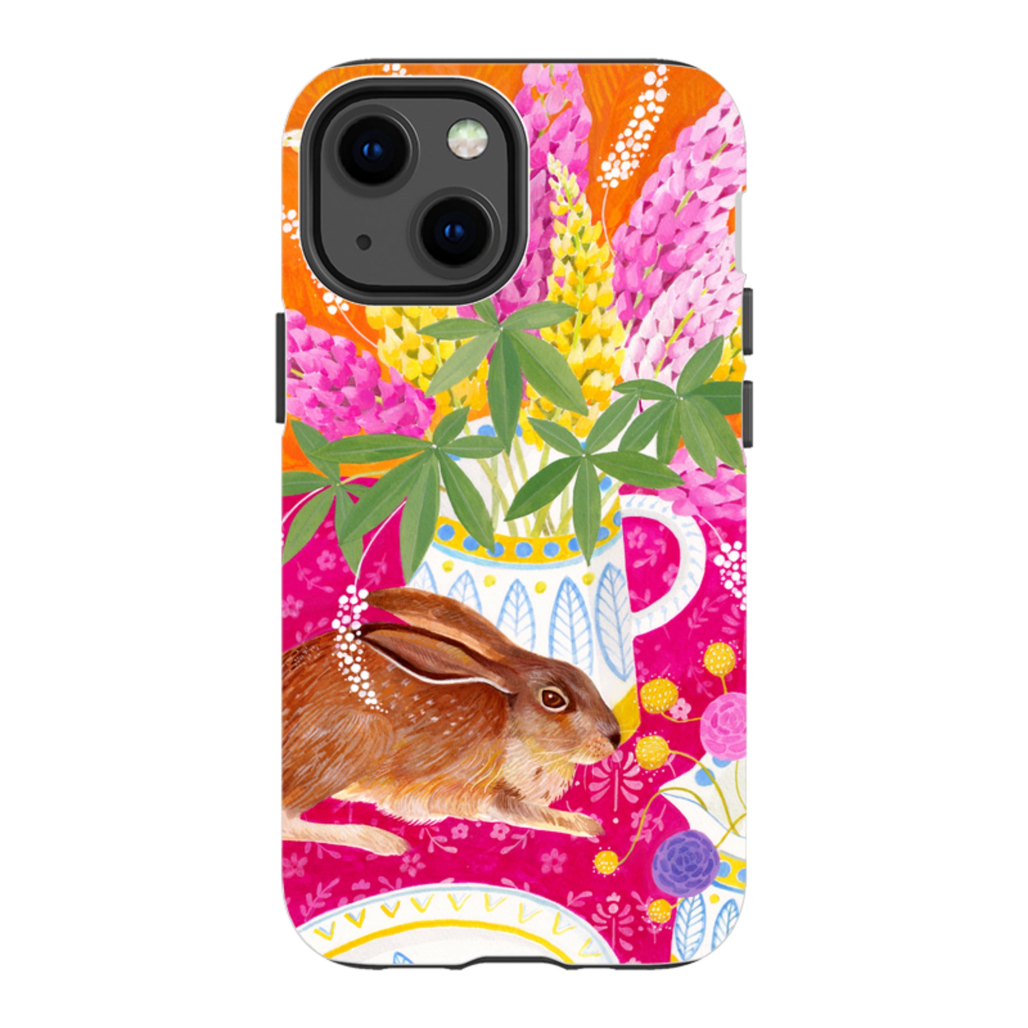 iPhone Tough Case - Rabbit Lupins By Bex Parkin