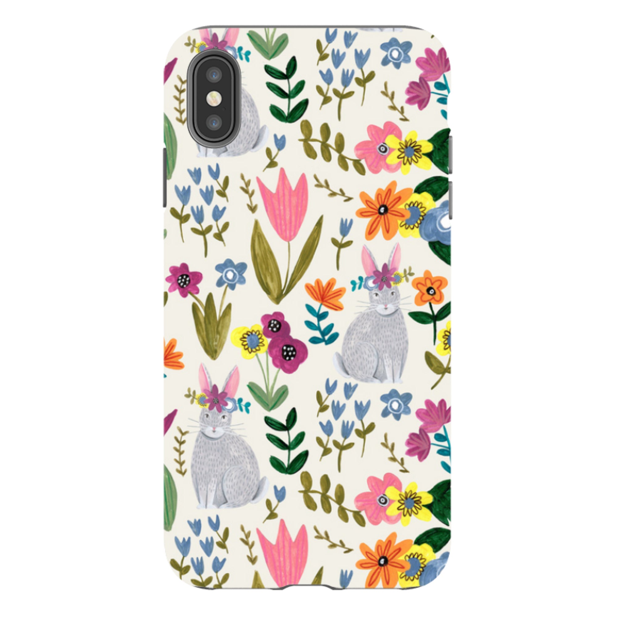 iPhone Tough Case - Rabbit Floral By Caroline Bonne Muller