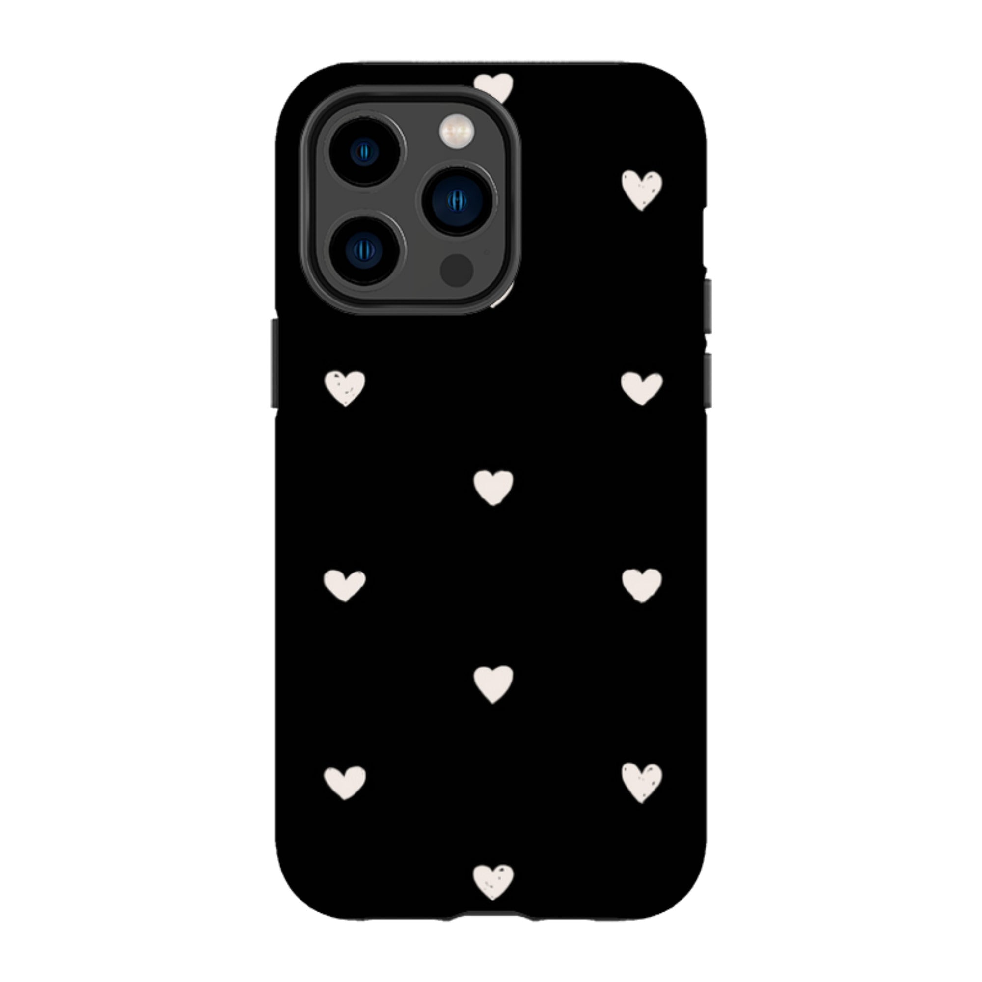 iPhone Tough Case - Hearts Black