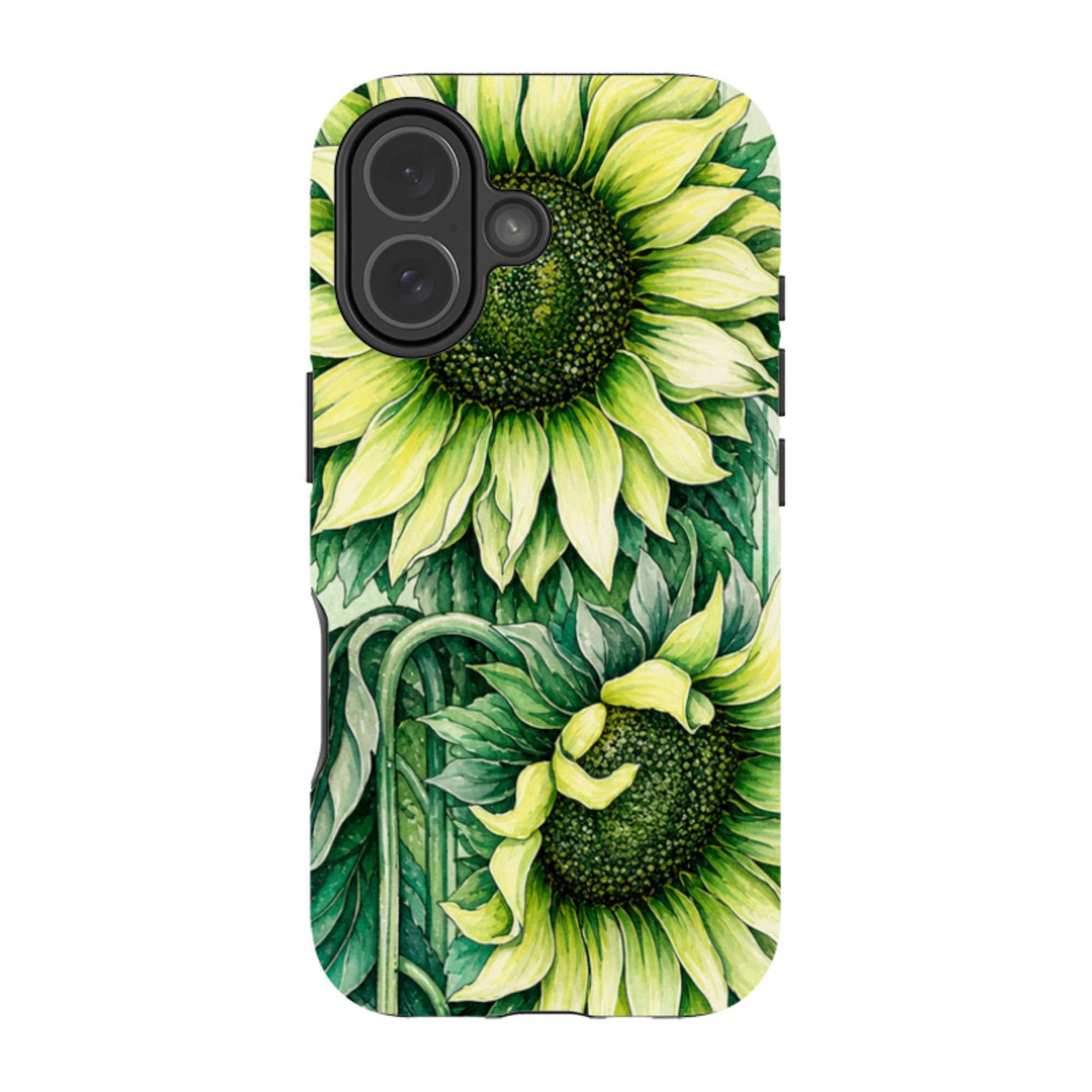 iPhone MagSafe Tough Case - Sage Green Sunflower