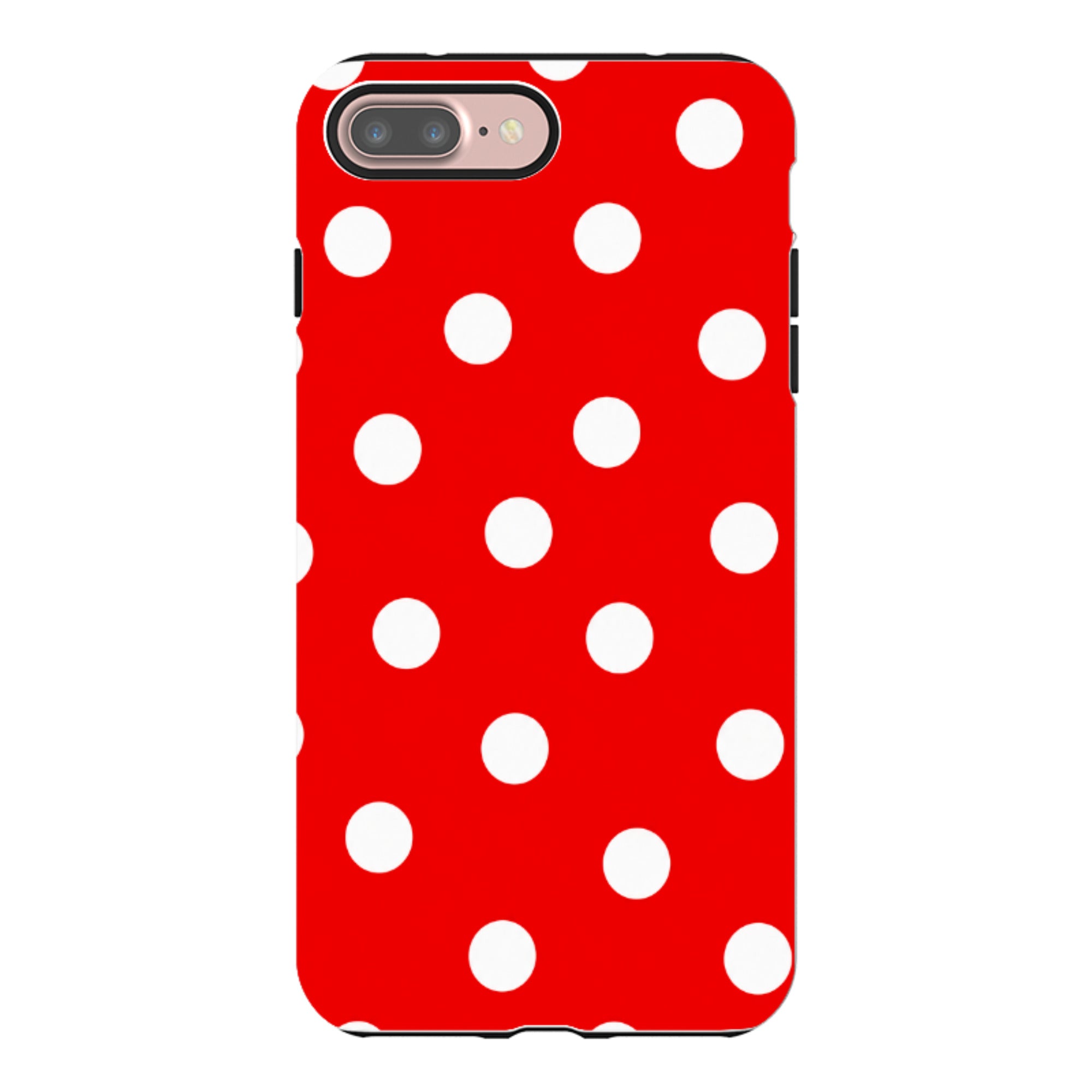 iPhone Tough Case - Red & White Polka Dot