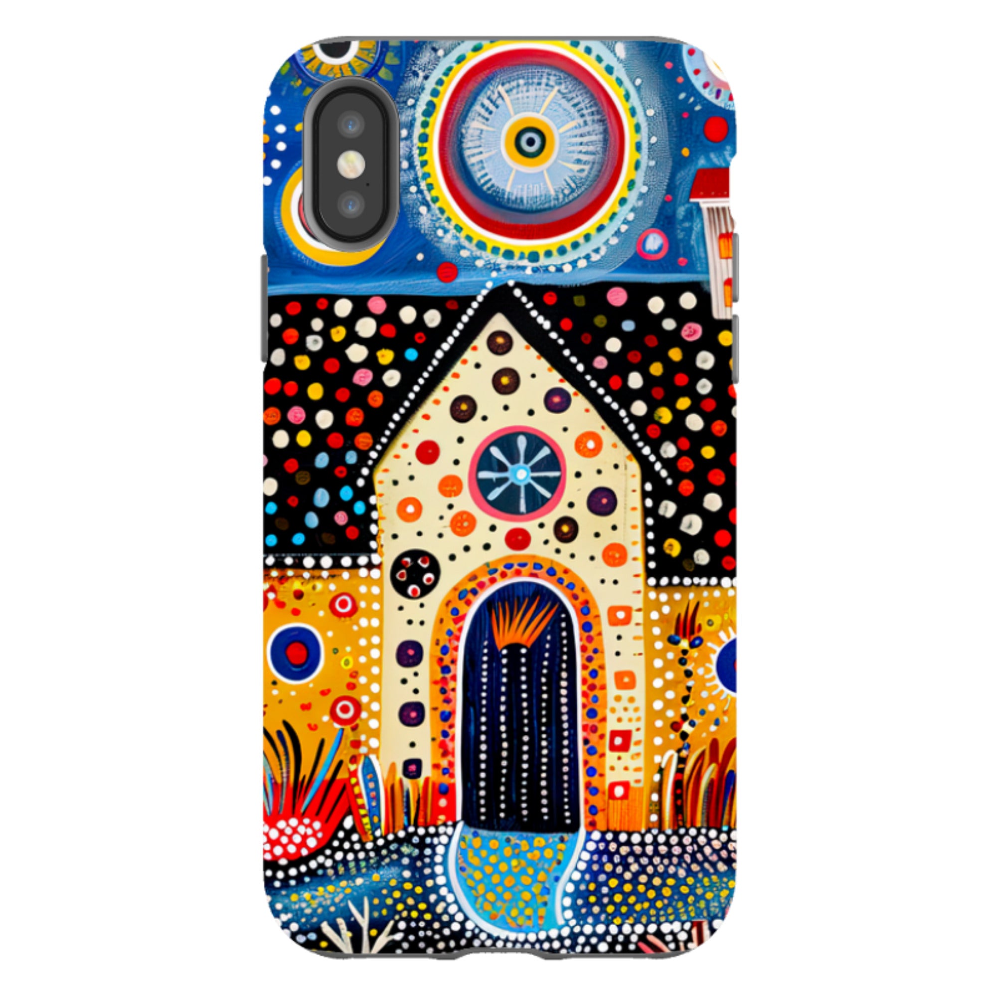 iPhone Case - Folk Art House IX
