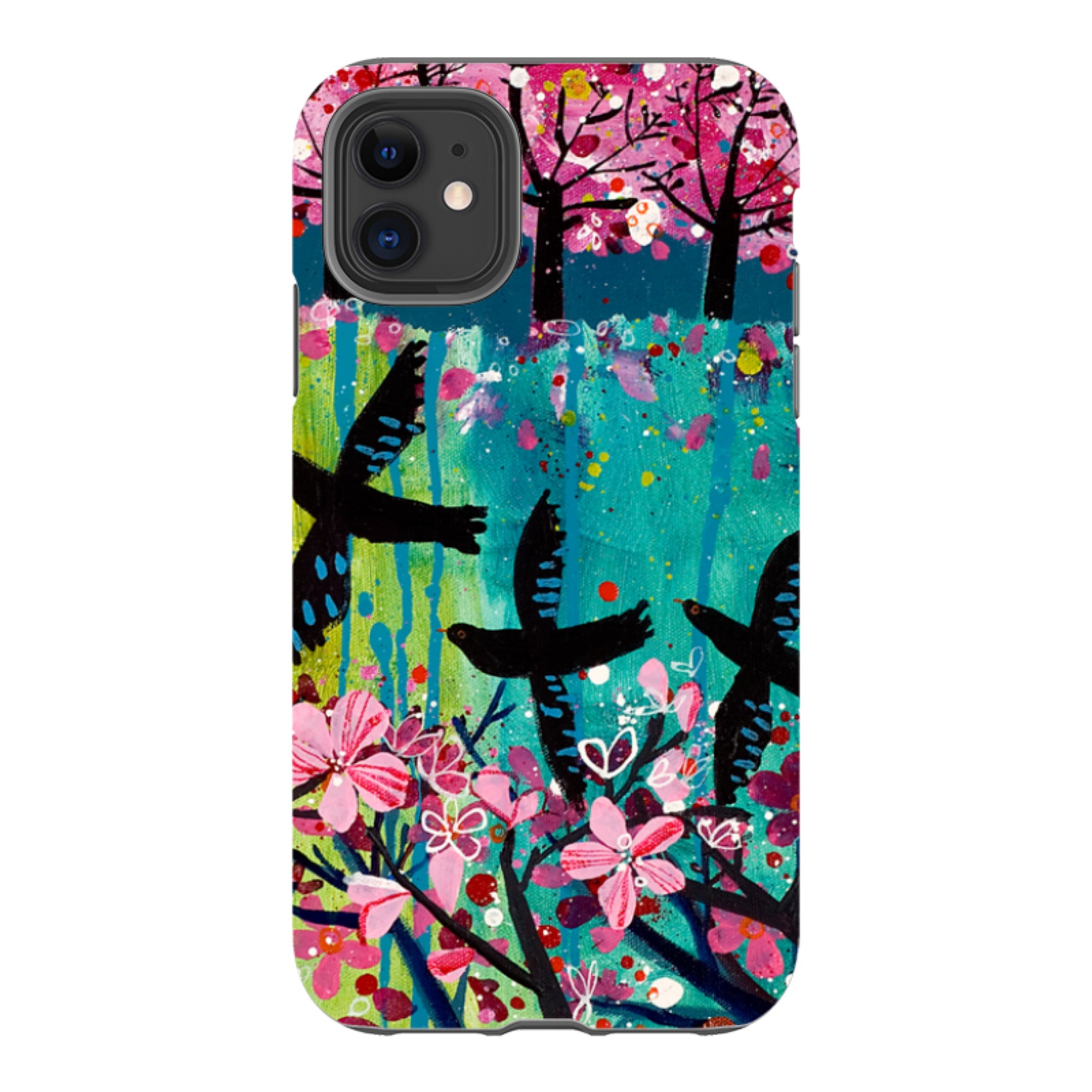 iPhone Tough Case - Blackbirds By Claire West