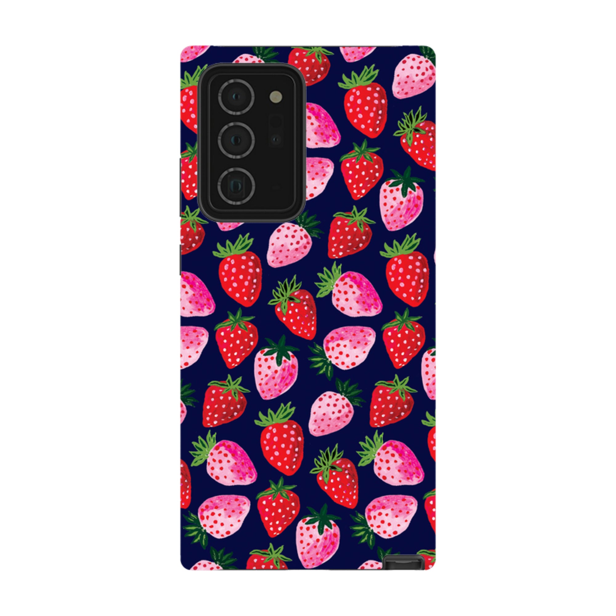 Samsung Tough  Case - Strawberry Scatter Navy By Emma Frances Grant