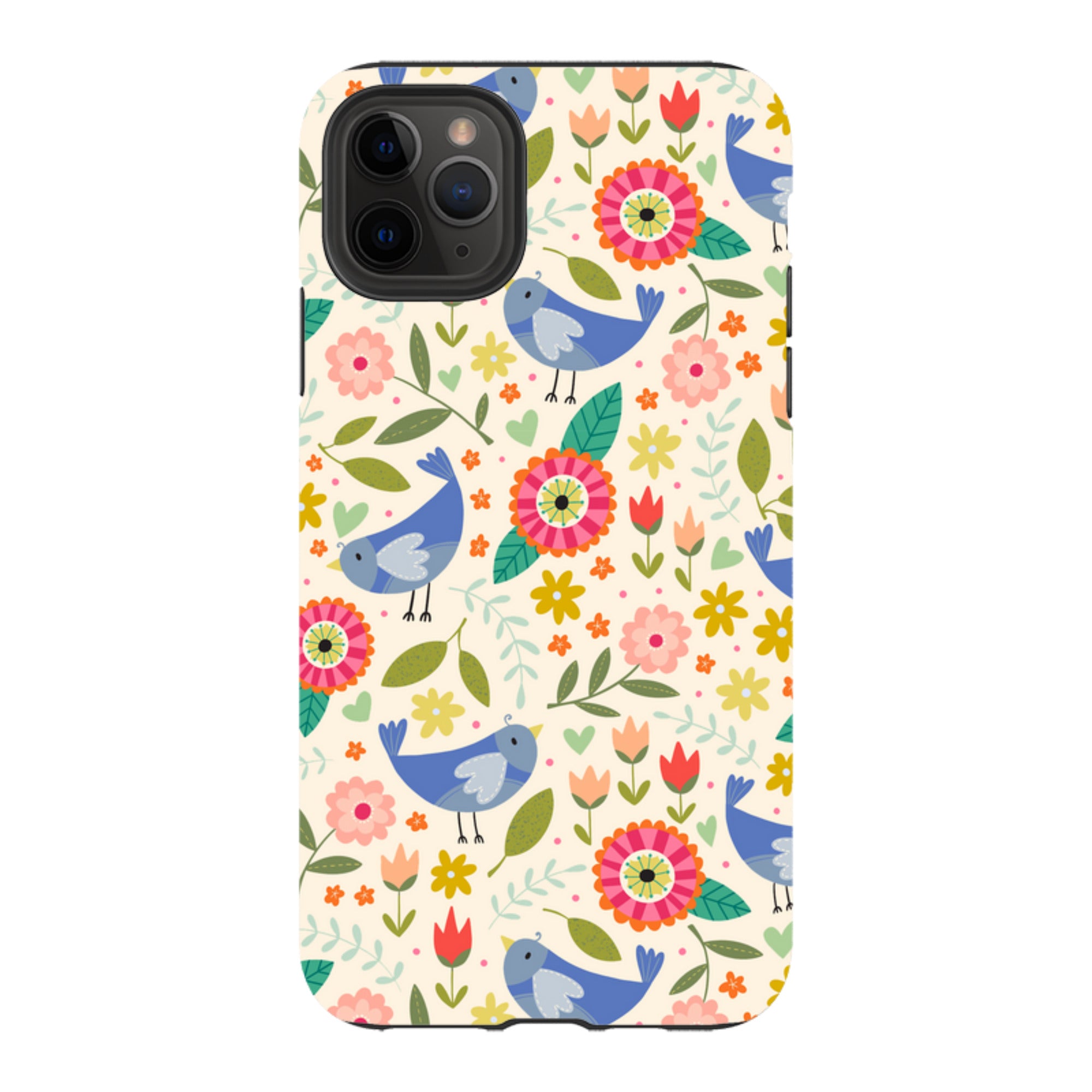iPhone Tough Case - Bird Pattern I By Suzy Taylor