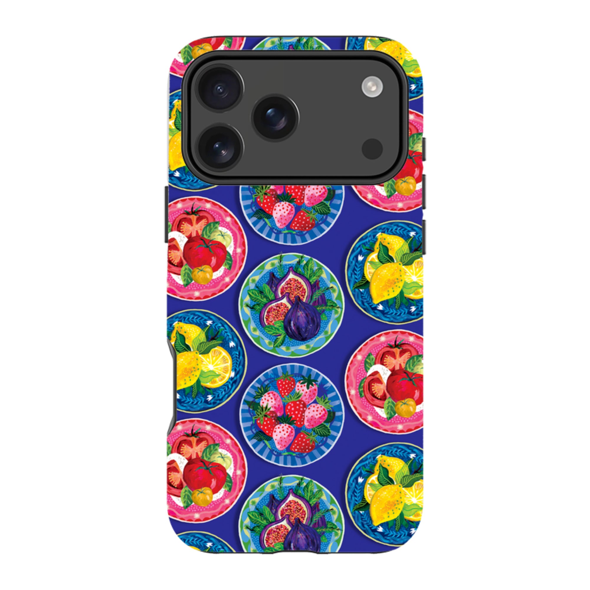 iPhone MagSafe Tough Case - Summer Plates Blue By Emma Frances Grant