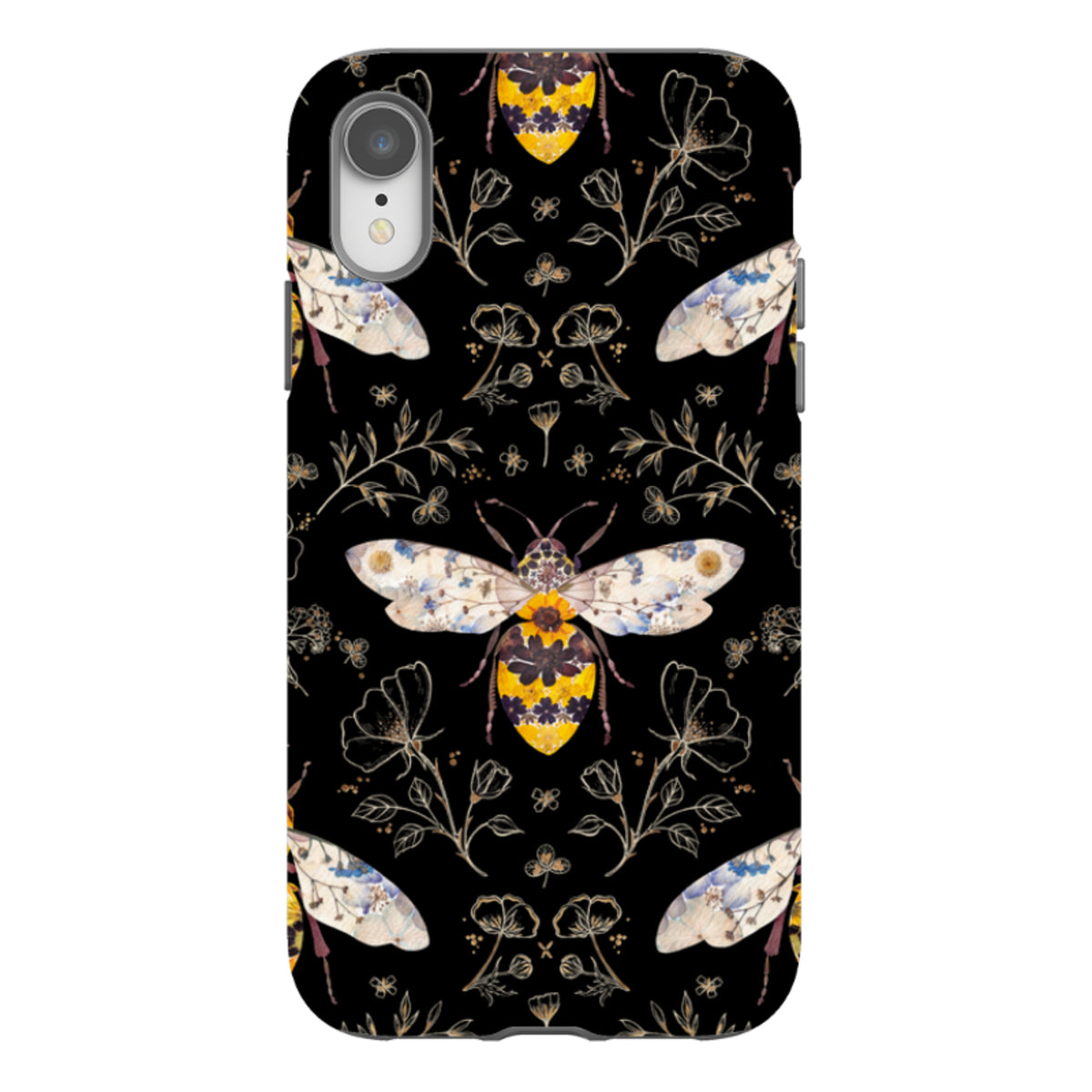 iPhone Tough Case - Midnight Bumble Bee By Helen Ahpornsiri