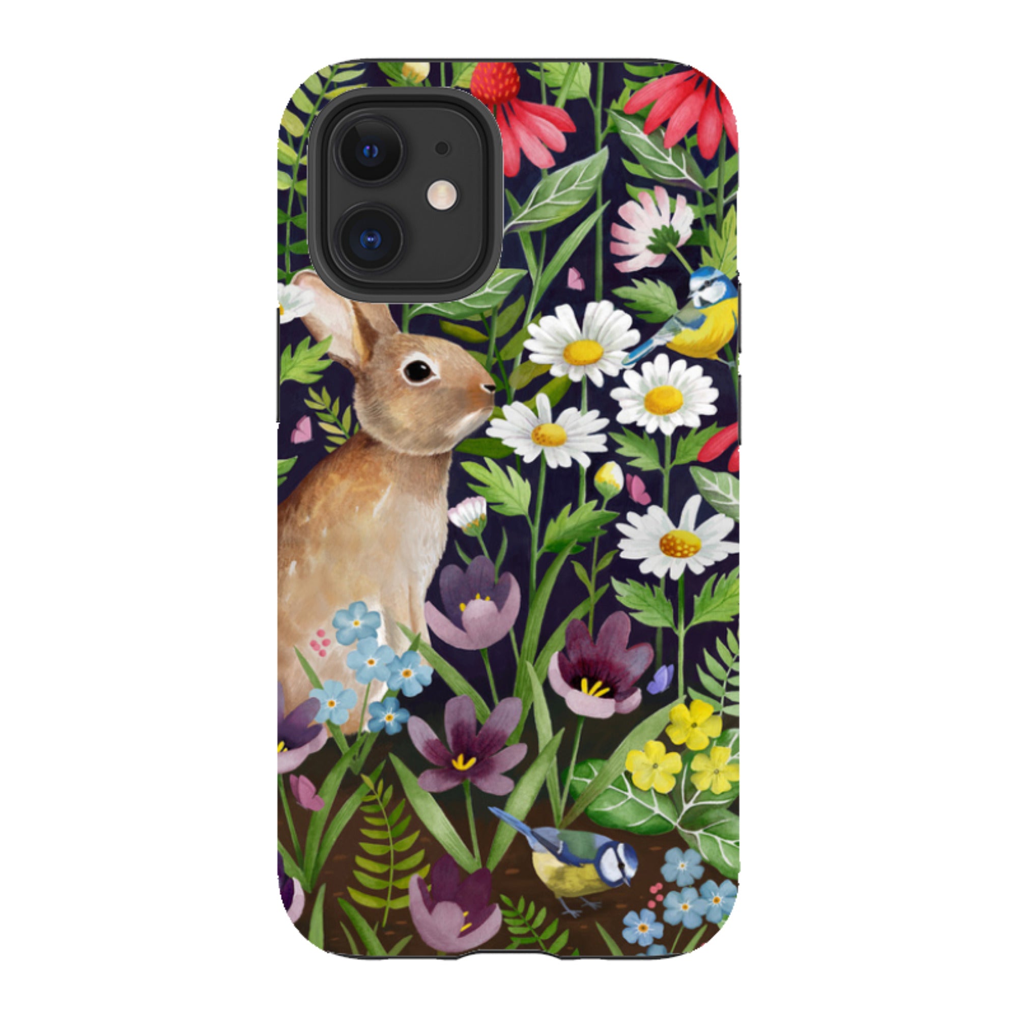 iPhone Tough Case - Rabbit And Wildflowers By Bex Parkin