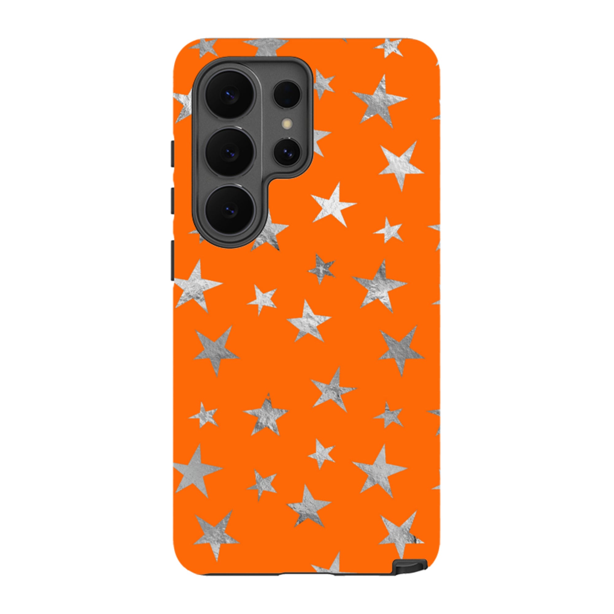 Samsung Tough Case - Orange and Silver Stars