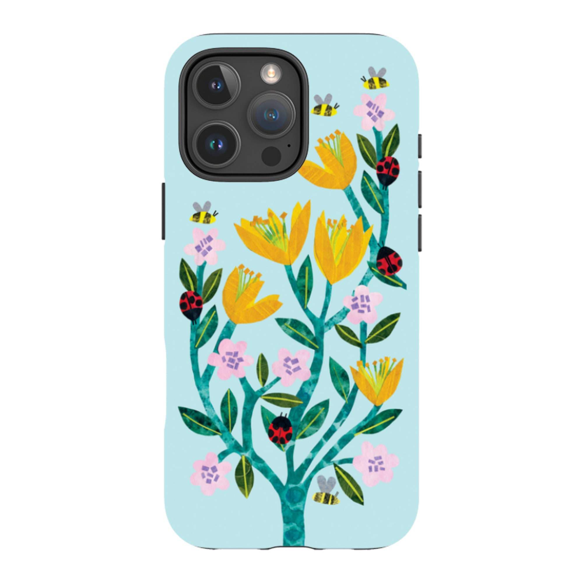 iPhone MagSafe Tough Case - Blossom and Ladybirds By Tracey English