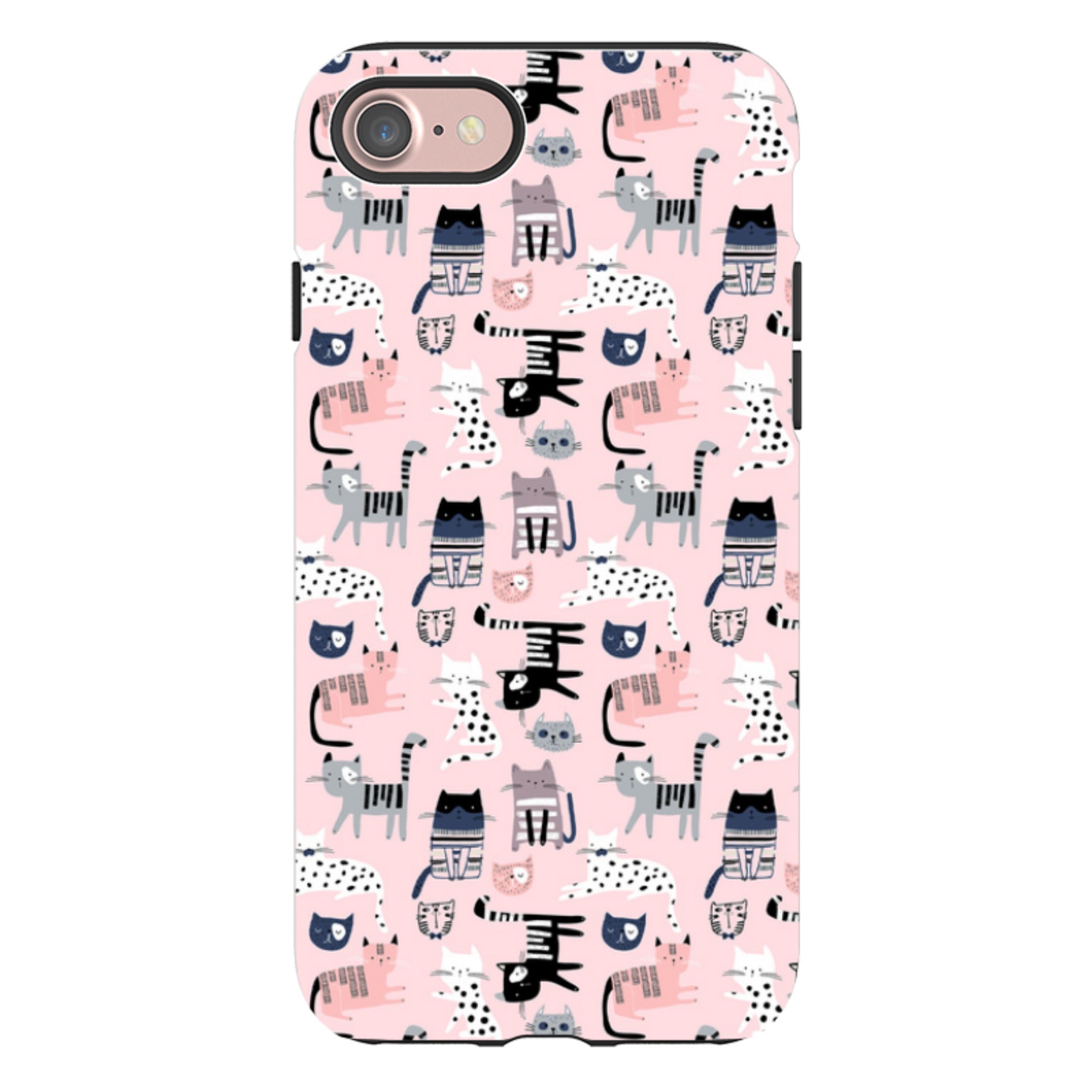 iPhone Tough Case - Cat-titude Pattern