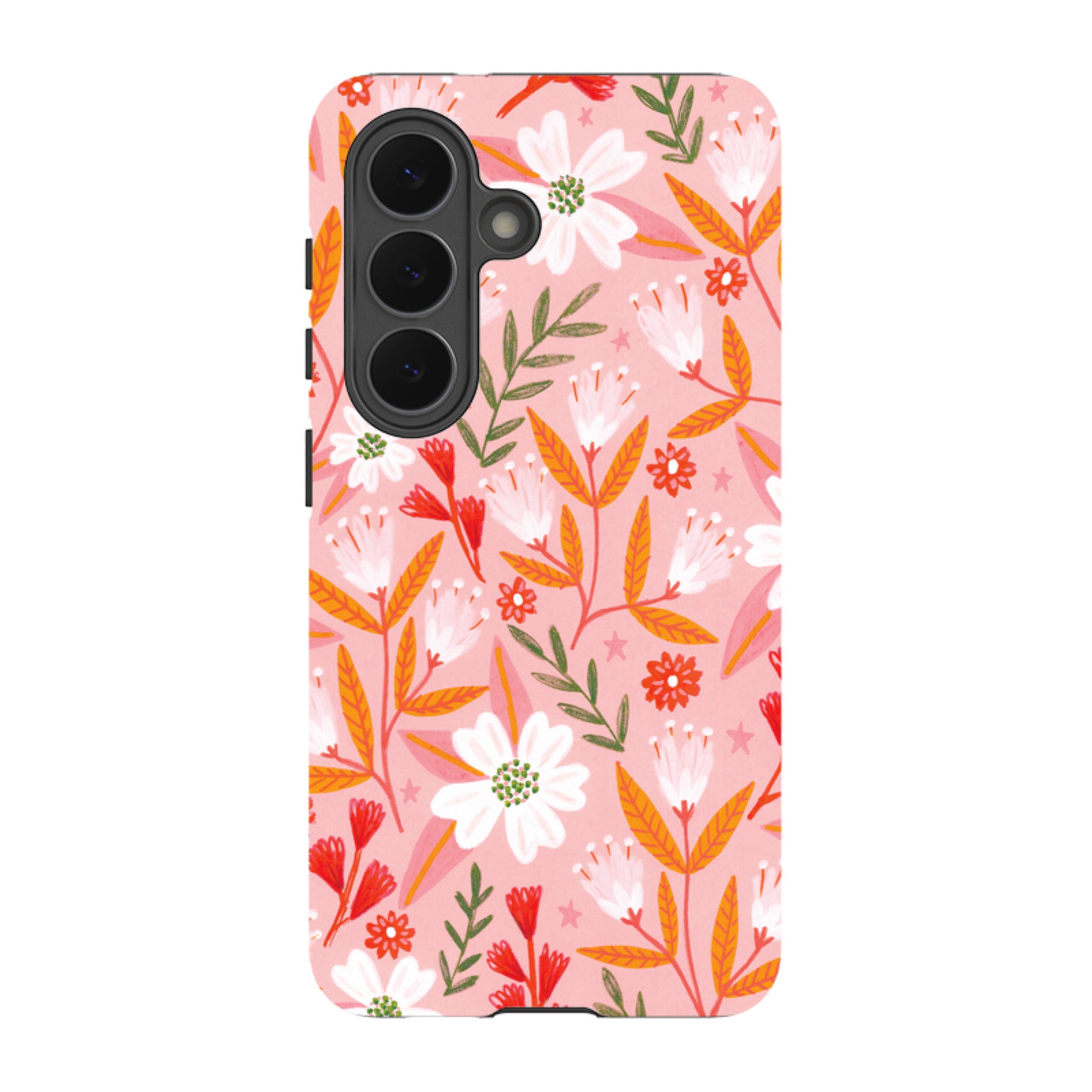 Samsung Tough Case - Pink And Orange Florals By Lee Foster Wilson