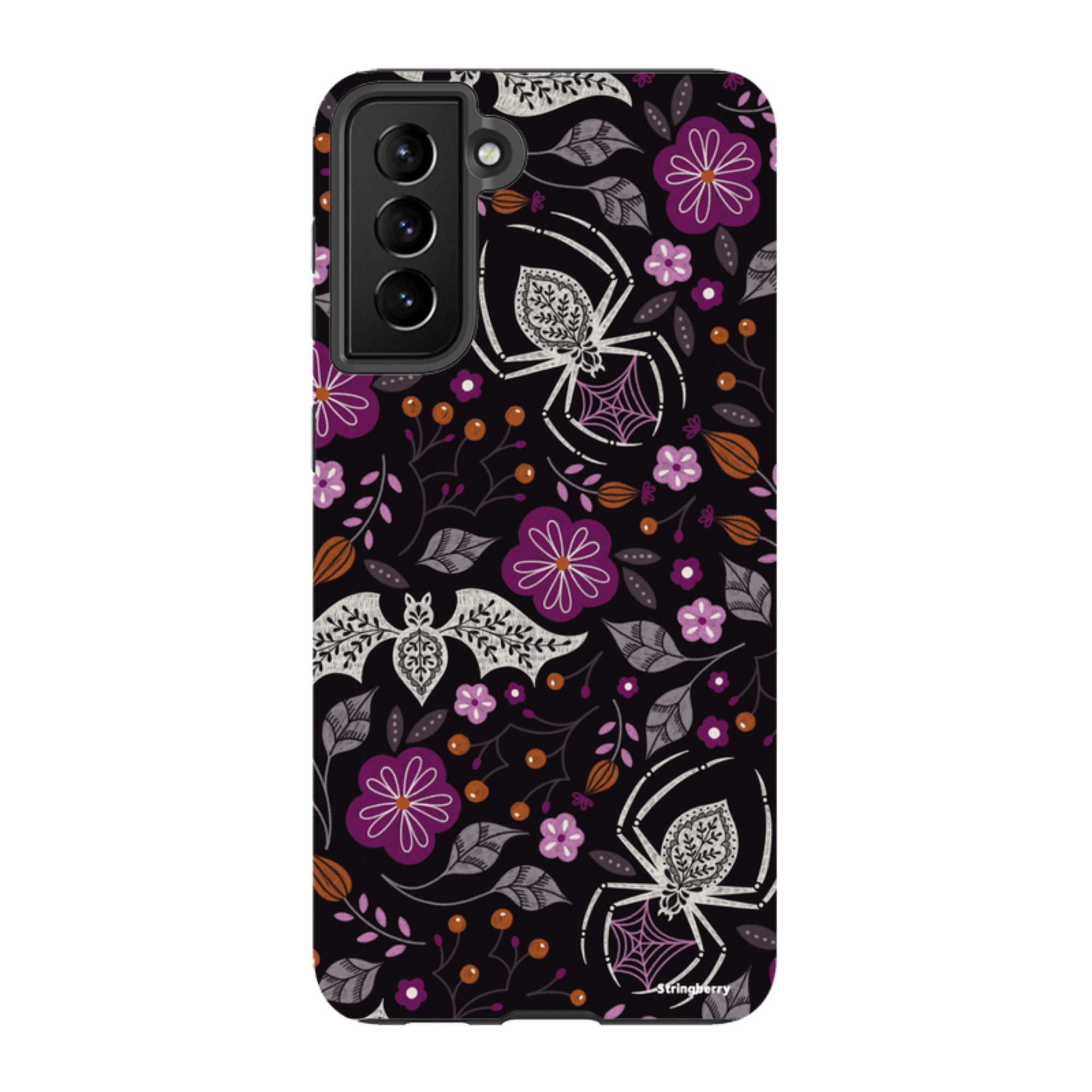 Samsung Tough Case - SpiderBat Pattern Black By Jenny Zemanek