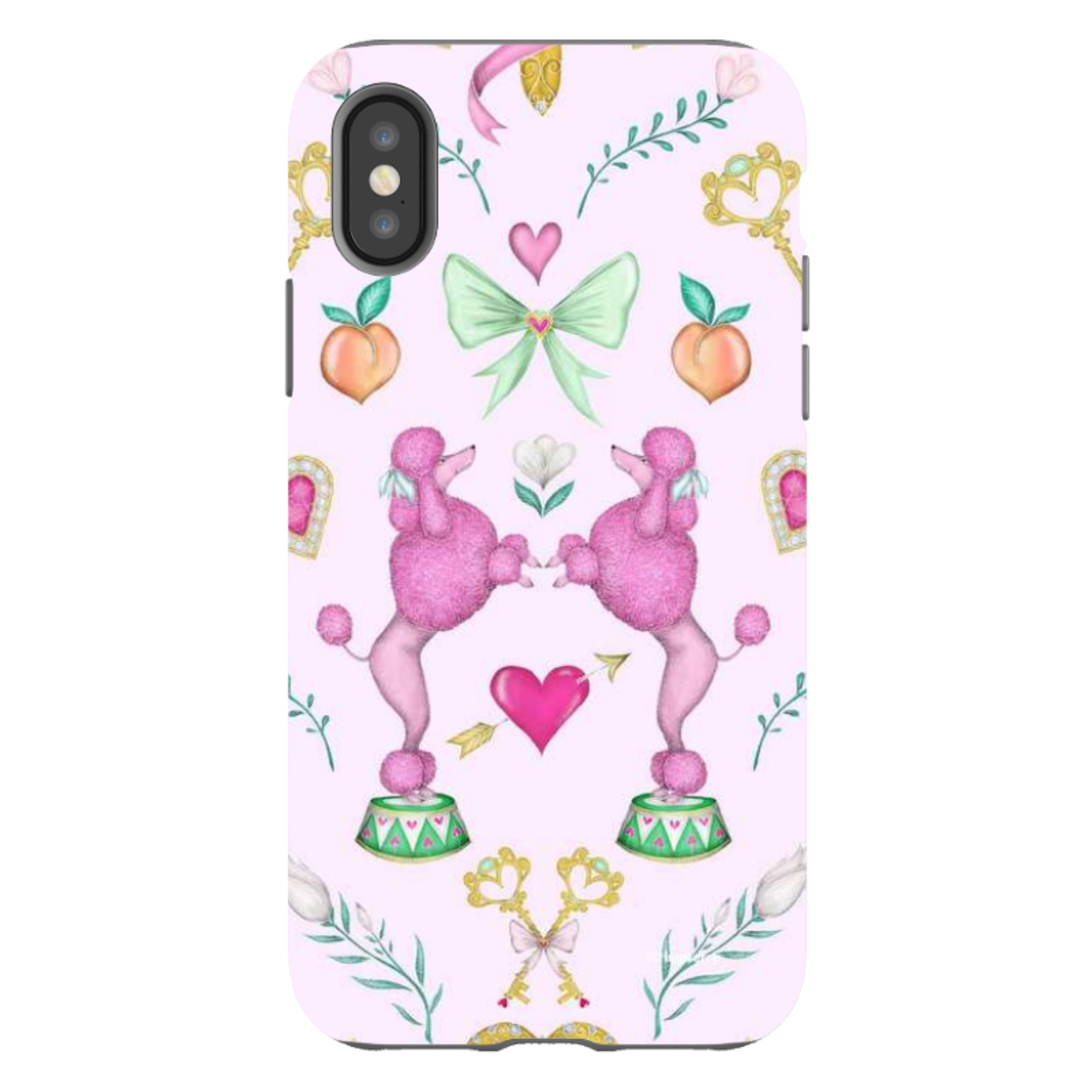 iPhone Tough Case - Pink Poodle Parlour Sugar By Catherine Rowe